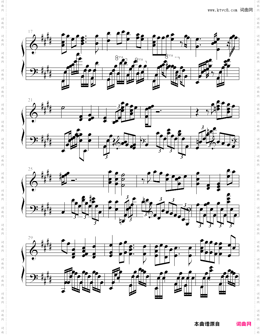 melodies of life 原版钢琴谱