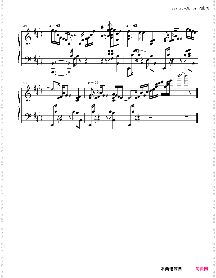 melodies of life 原版钢琴谱