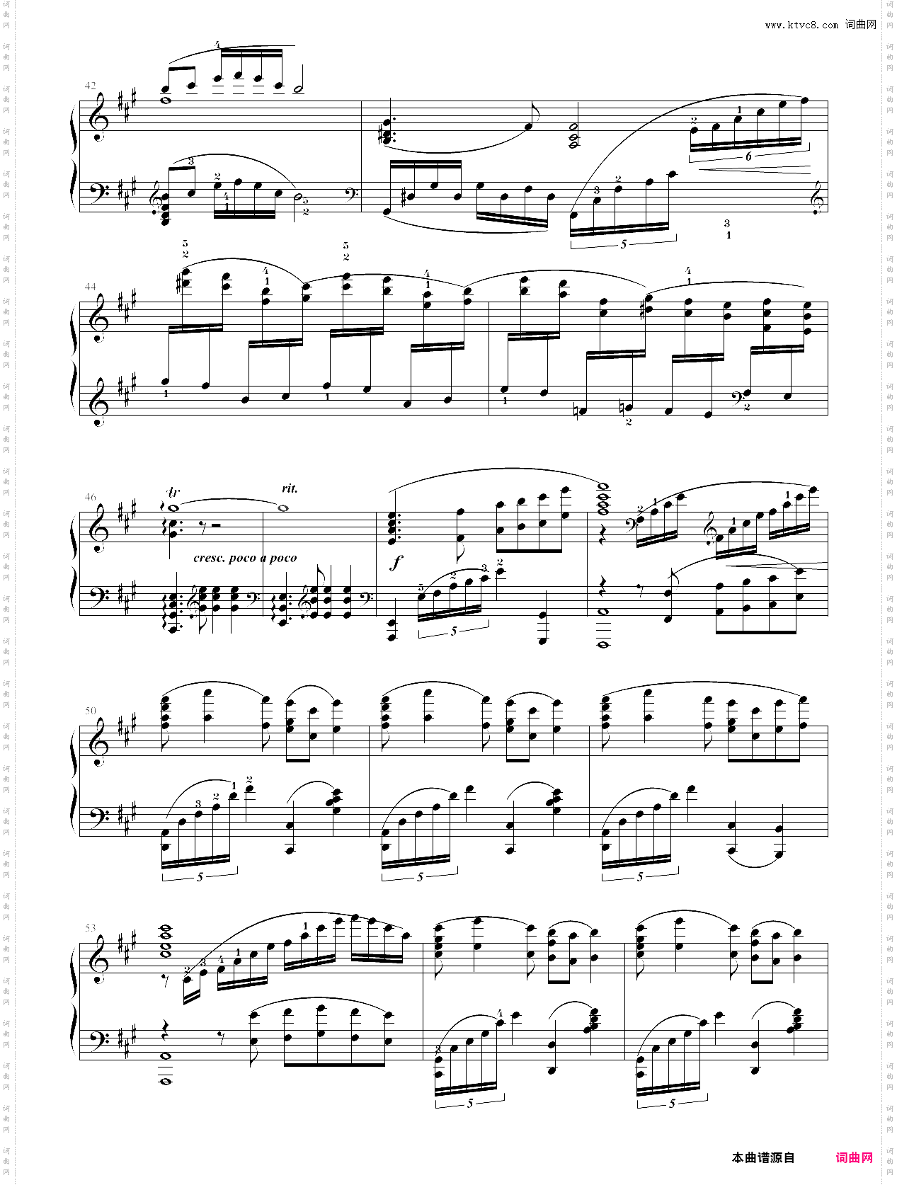 260·第九级规定曲目a组彩云追月-中国音乐学院钢琴考级全国通用教材第二套