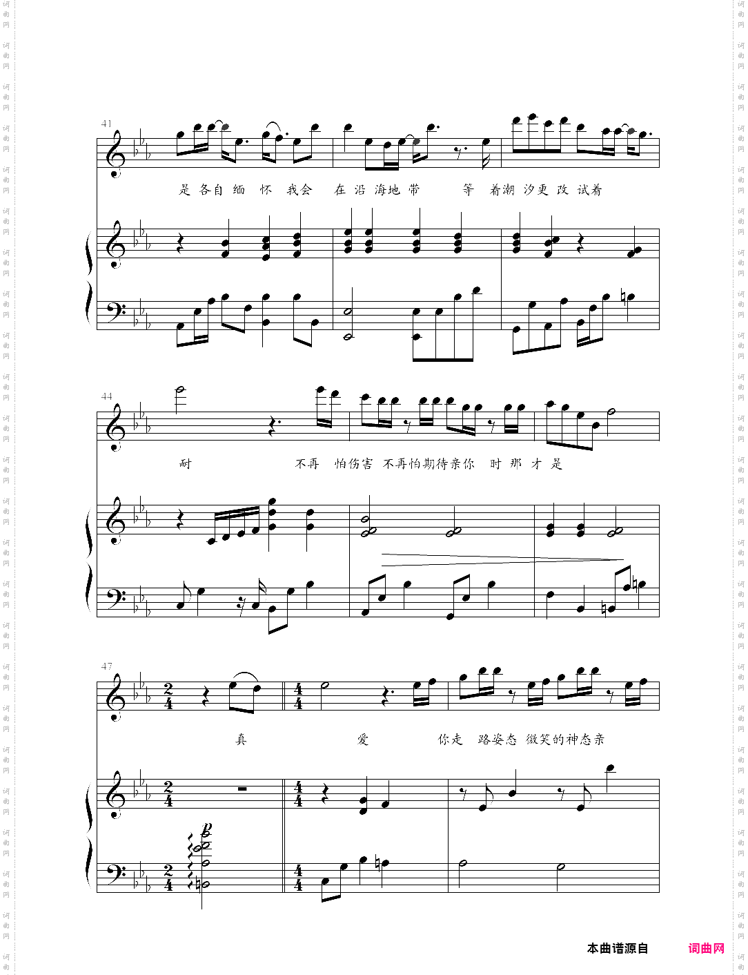 我的爱弹唱版,孙燕姿