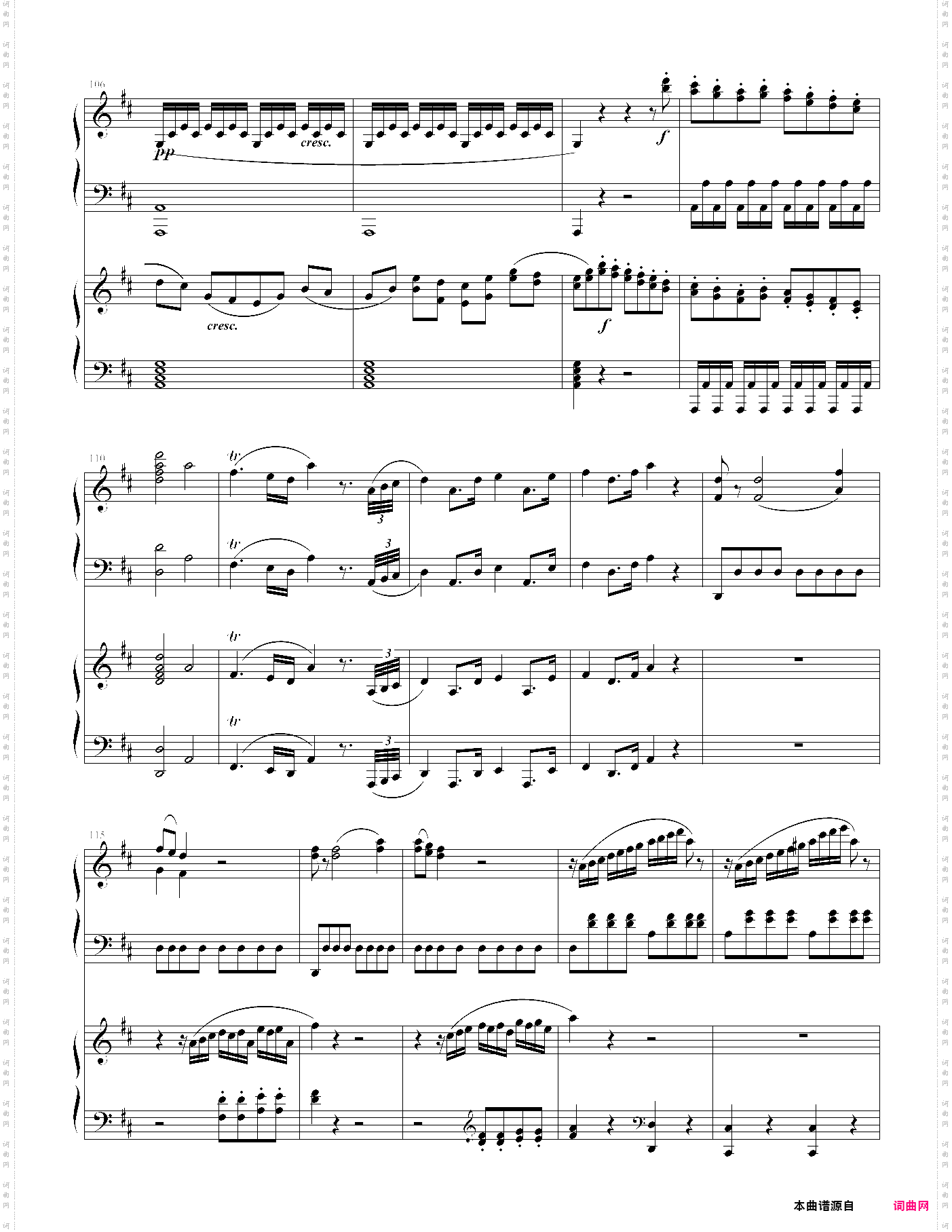 d大调双钢琴奏鸣曲k448第一乐章