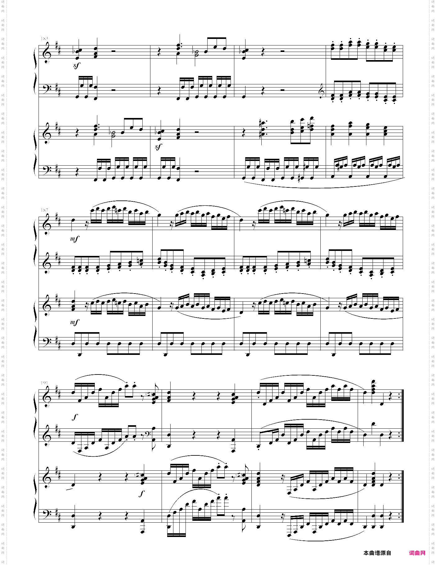 d大调双钢琴奏鸣曲k448第一乐章