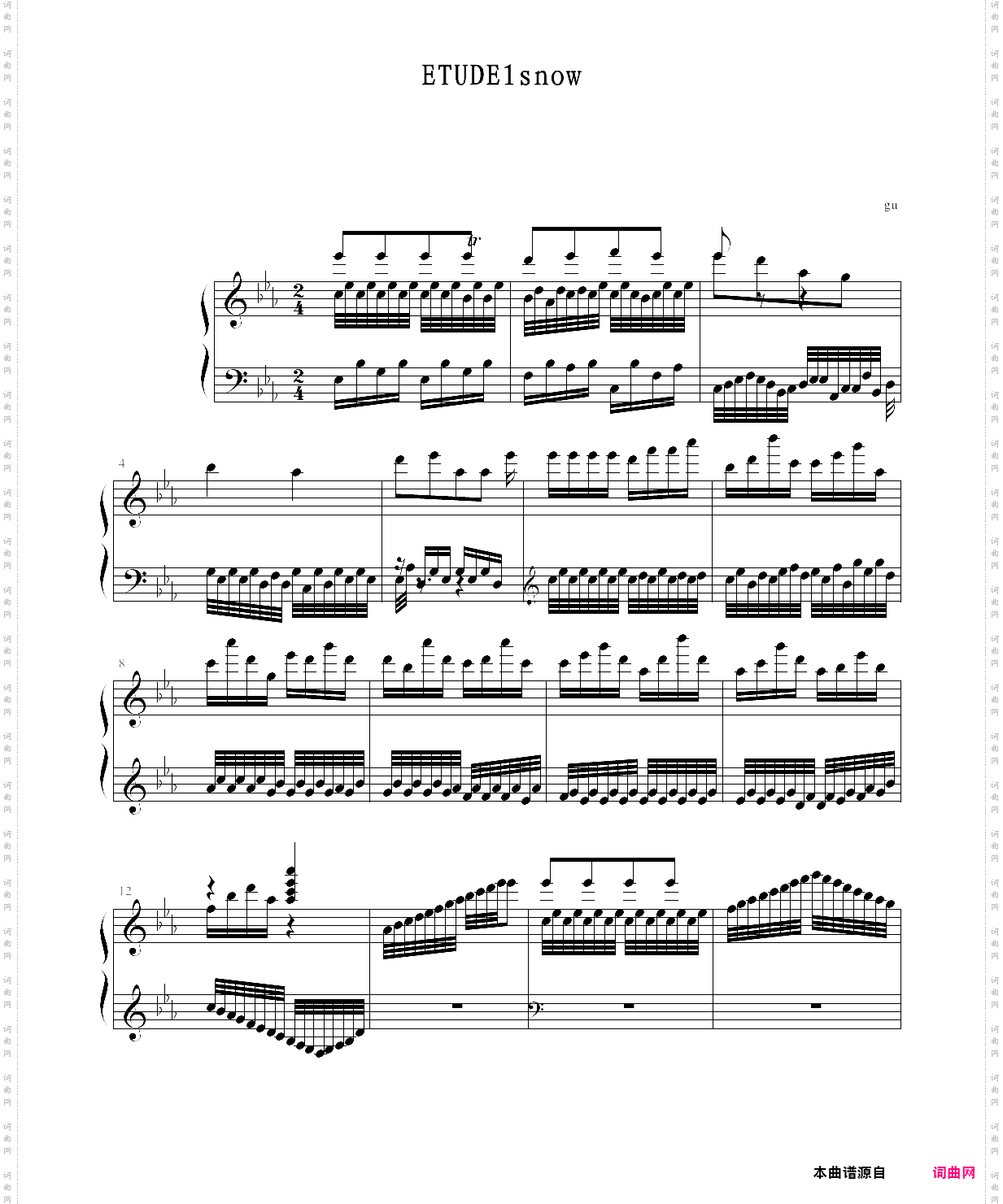snow etude