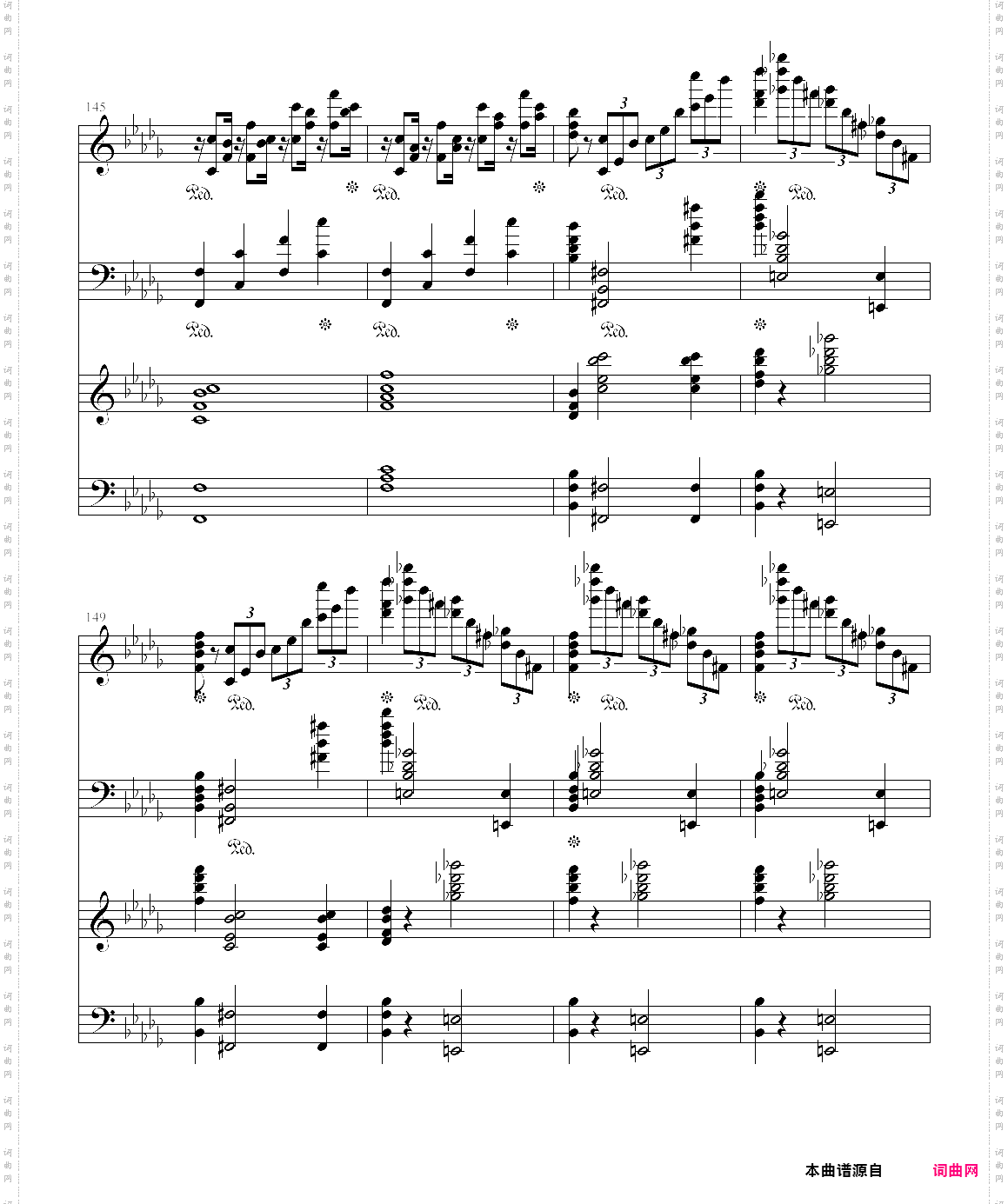 柴可夫斯基第一钢琴协奏曲开始和结尾 双钢琴