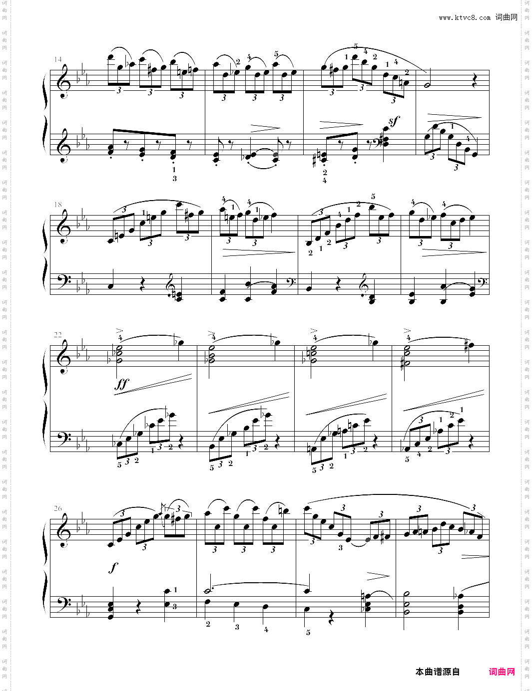 c小调练习曲 考级