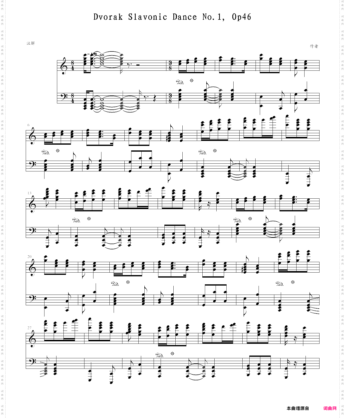 dvorak:slavonic dance no·1 op· 46