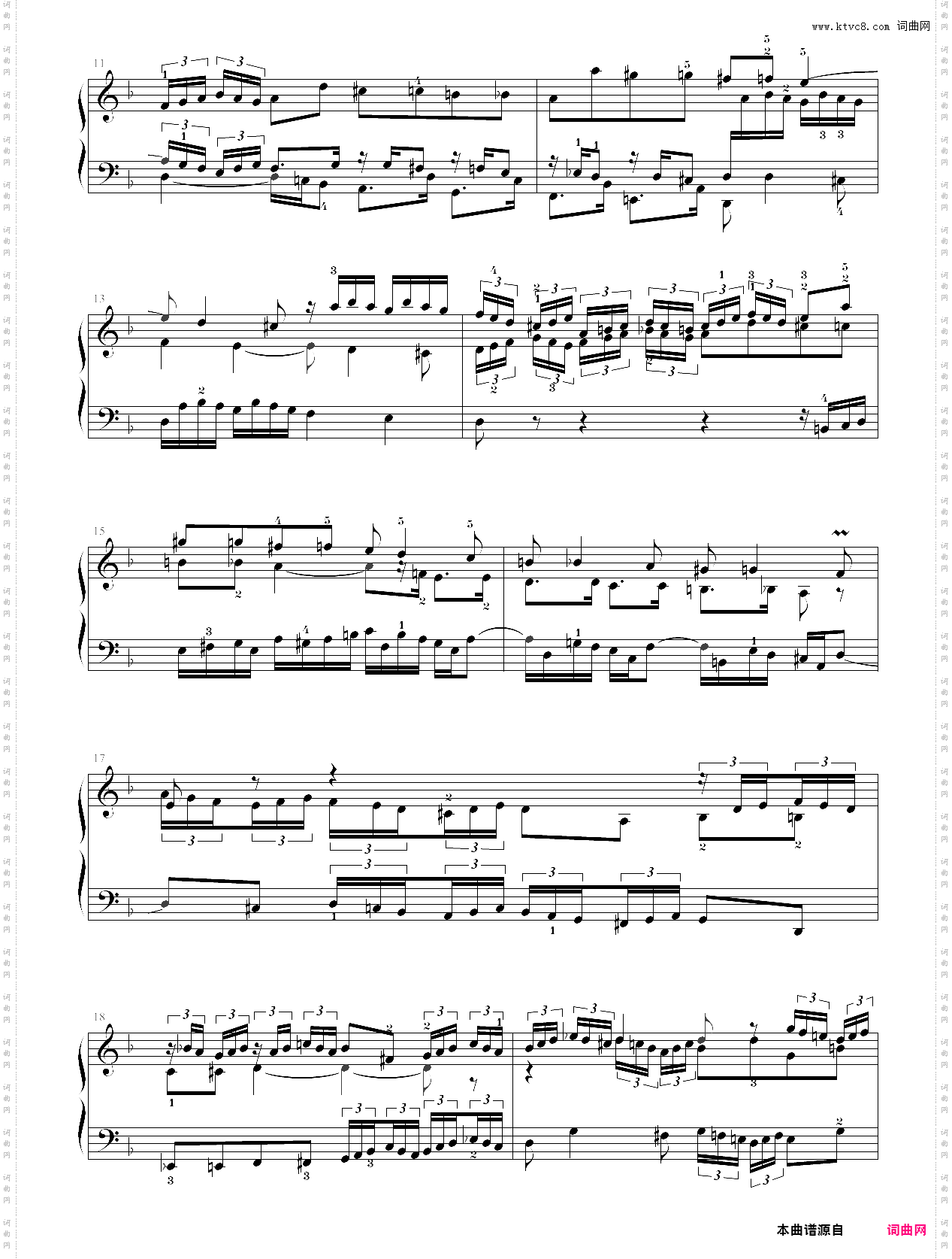 156·第八级复调乐曲d小调赋格曲-中央音乐学院业余考级教程