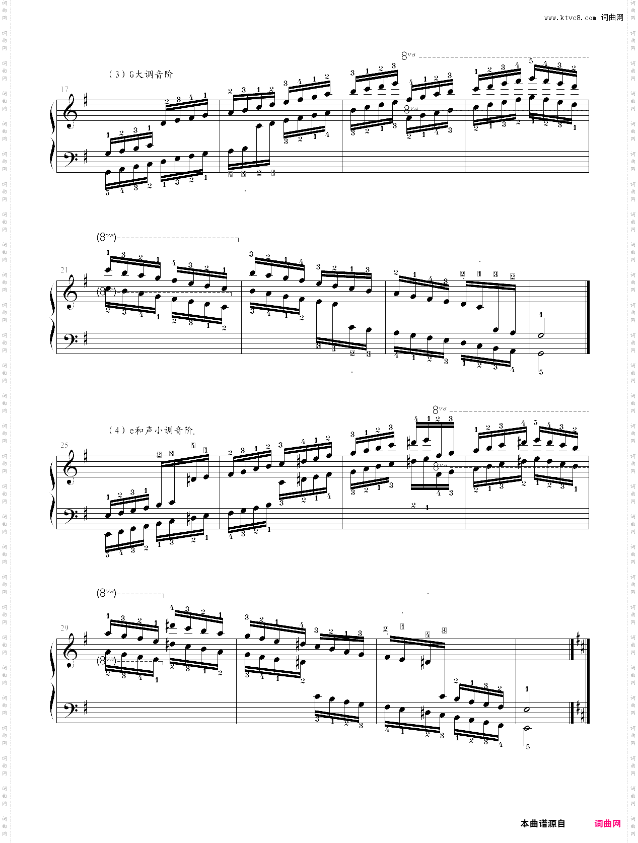 1-24·第七级基本练习音阶-中央音乐学院业余考级教程