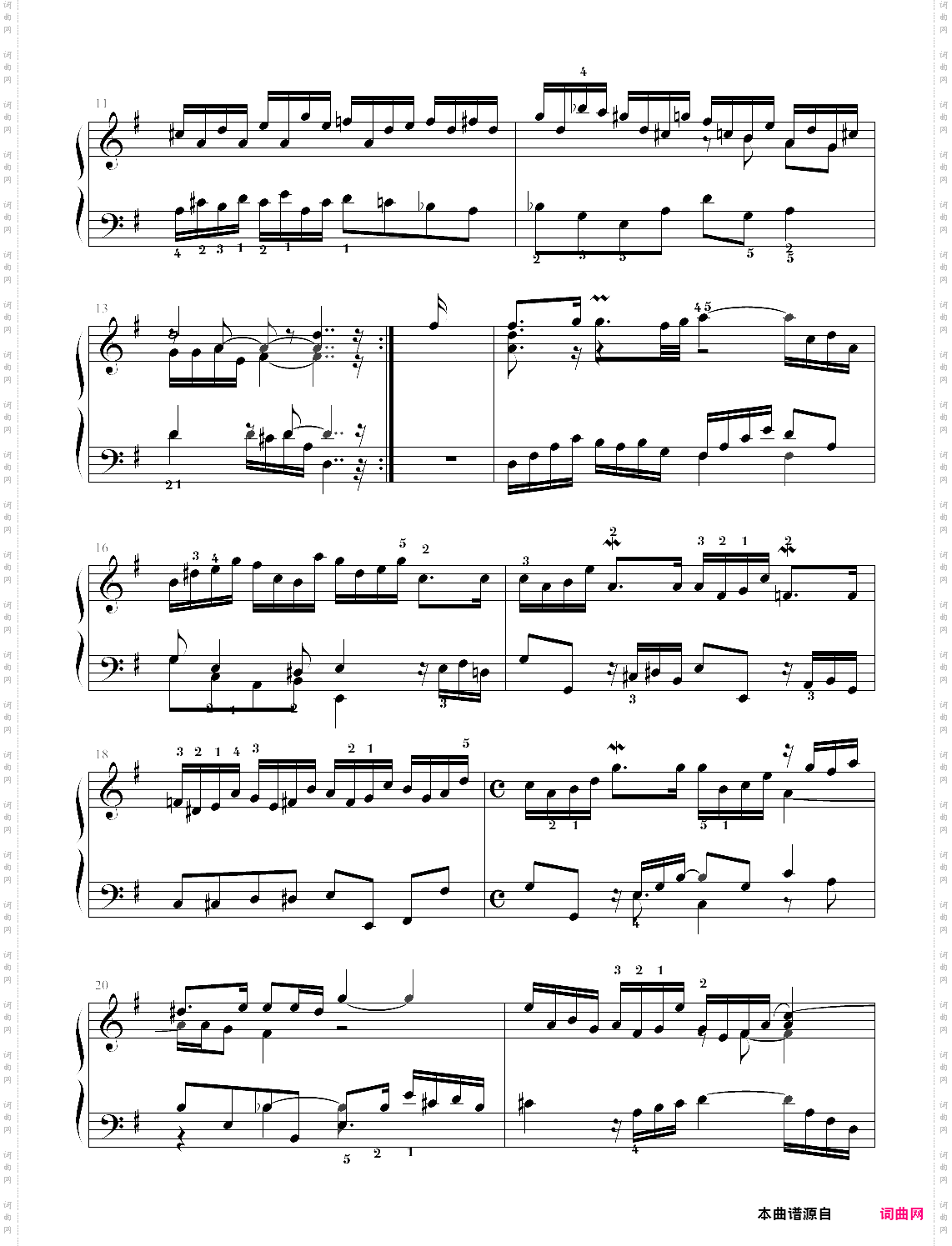 阿勒曼德舞曲 选自《法国组曲》第五套 考级