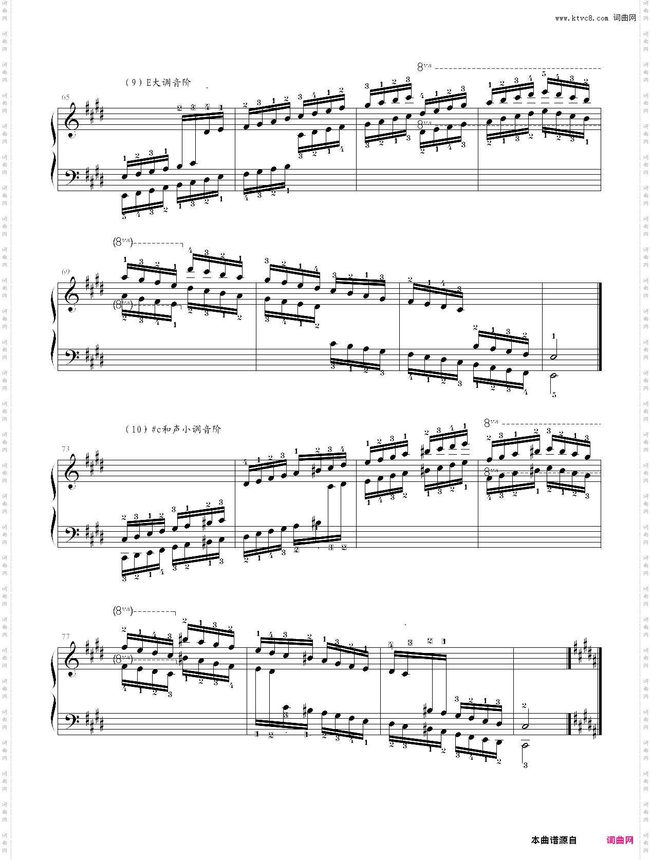 1-18·第四级基本练习音阶-中央音乐学院业余考级教程