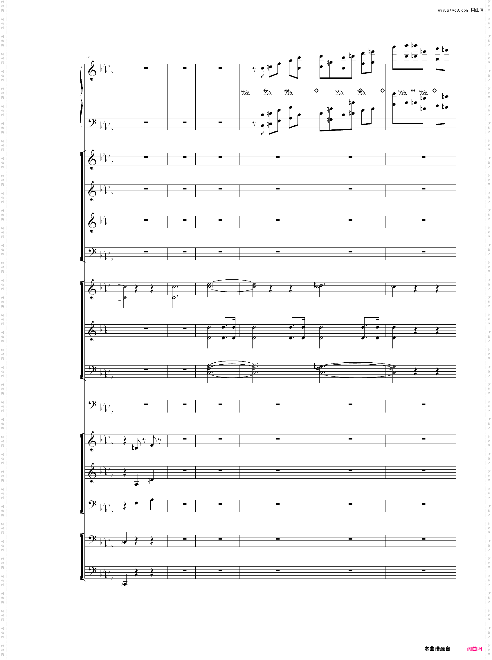 【乐队总谱】【第一份】柴可夫斯基 降b小调第一钢琴协奏曲