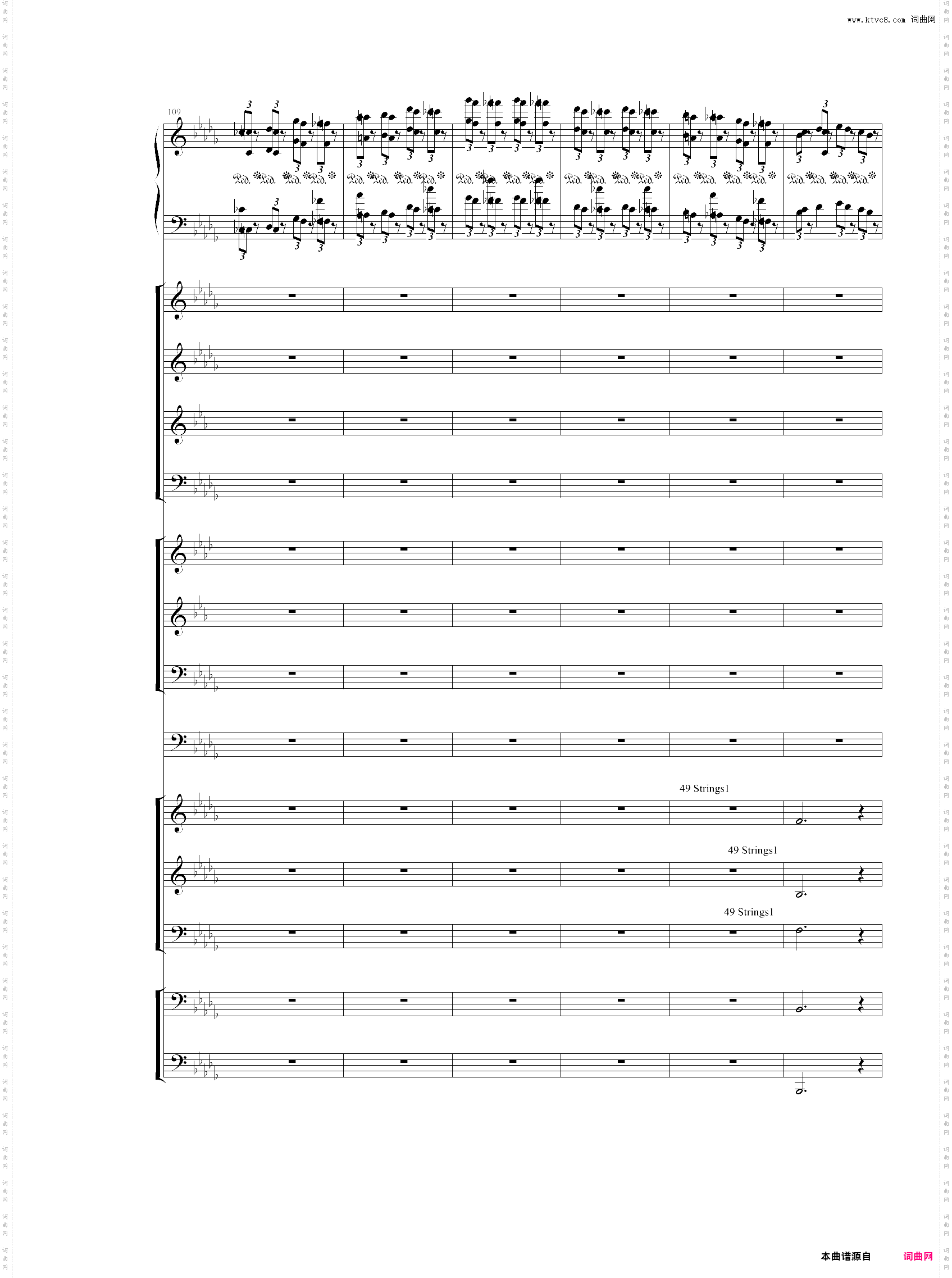 【乐队总谱】【第一份】柴可夫斯基 降b小调第一钢琴协奏曲