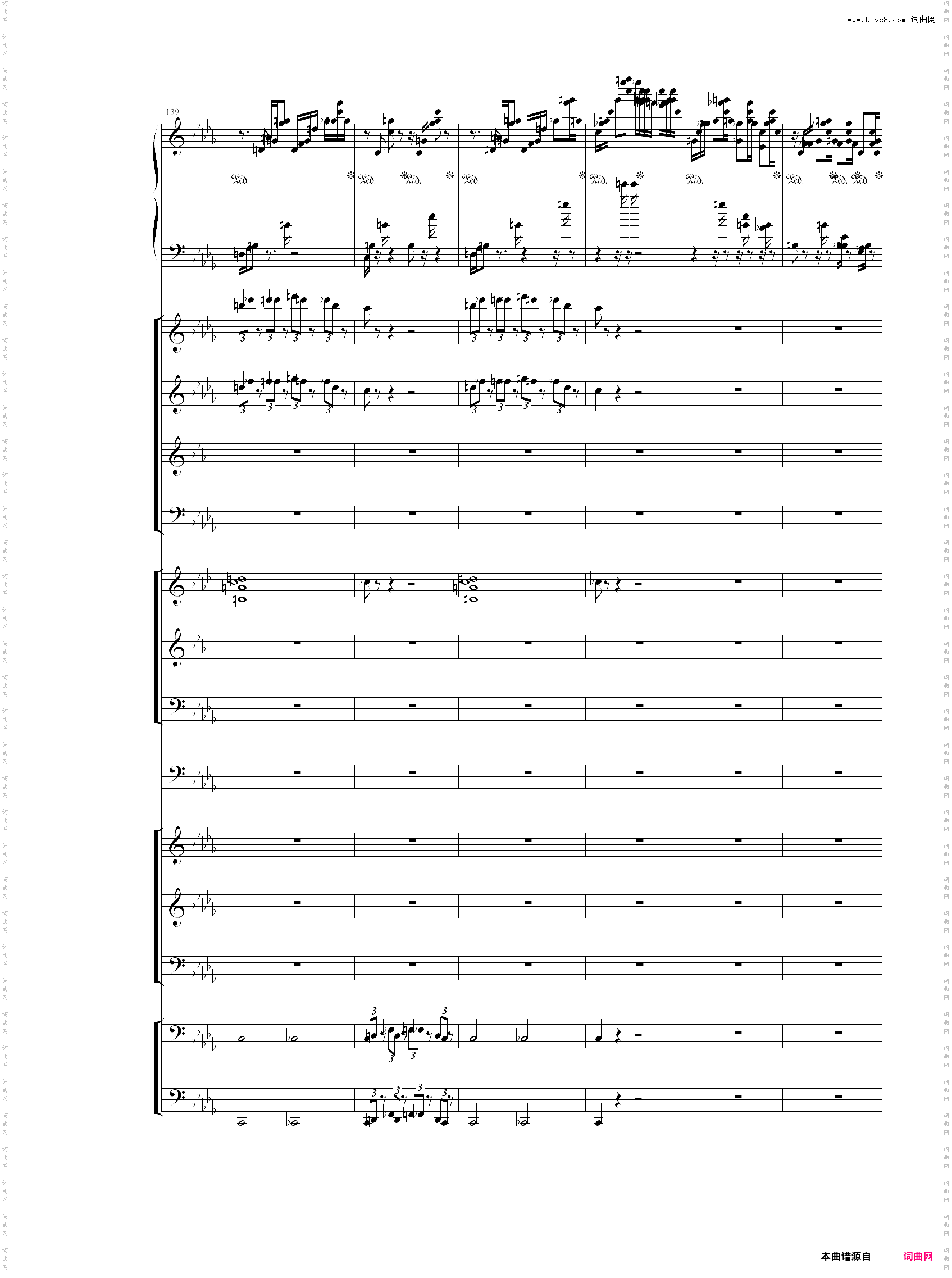 【乐队总谱】【第一份】柴可夫斯基 降b小调第一钢琴协奏曲