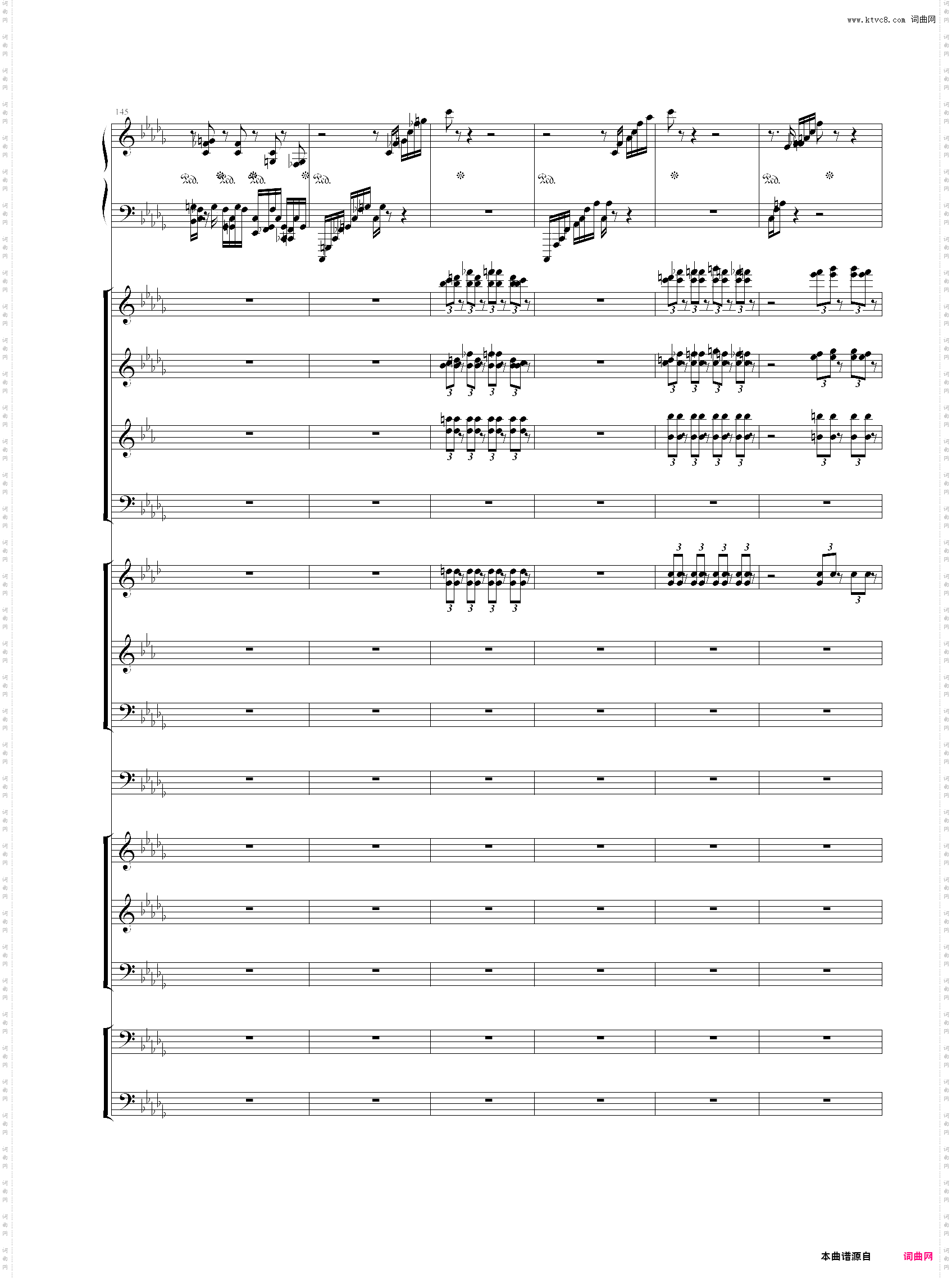 【乐队总谱】【第一份】柴可夫斯基 降b小调第一钢琴协奏曲