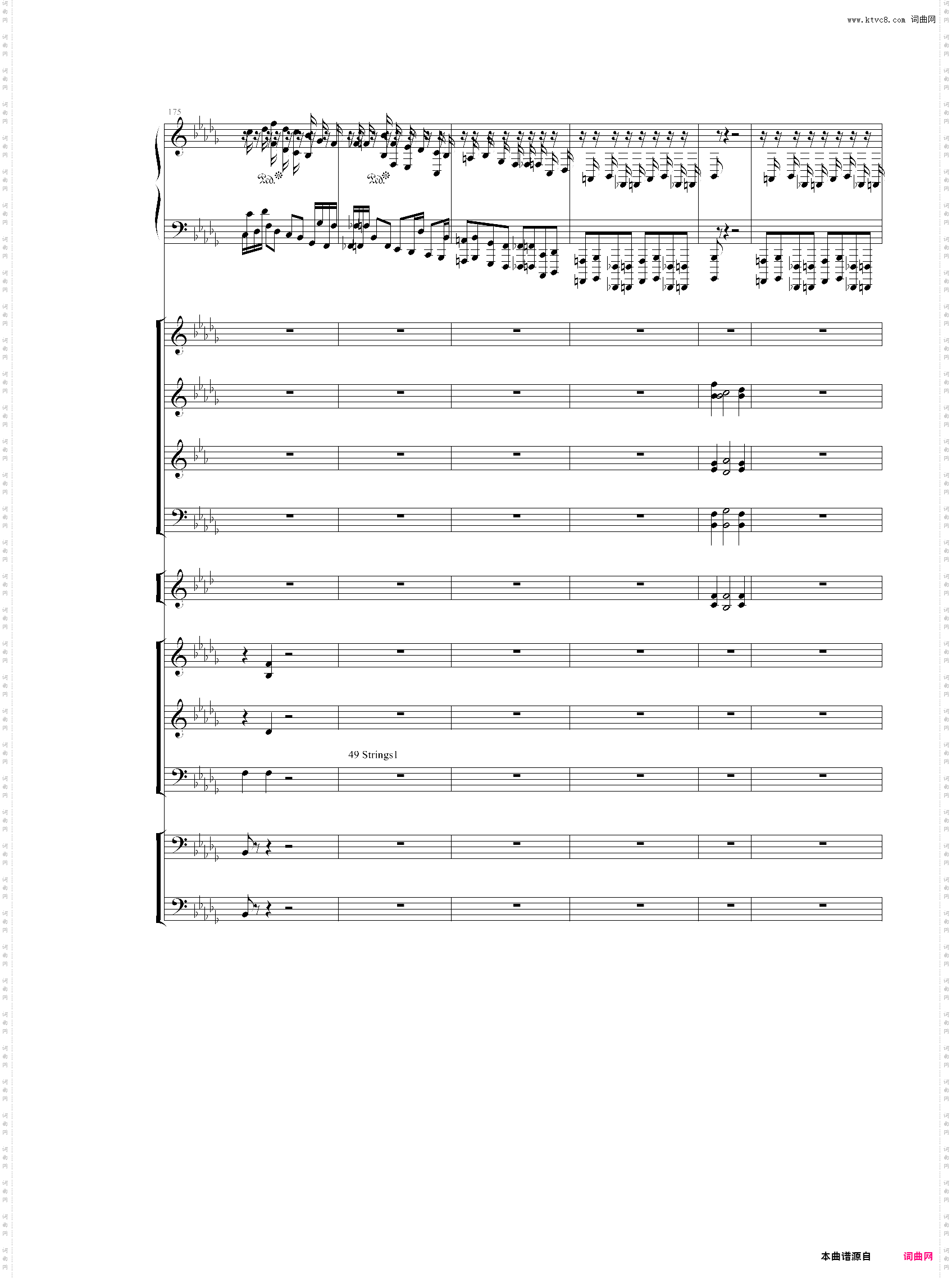 【乐队总谱】【第一份】柴可夫斯基 降b小调第一钢琴协奏曲