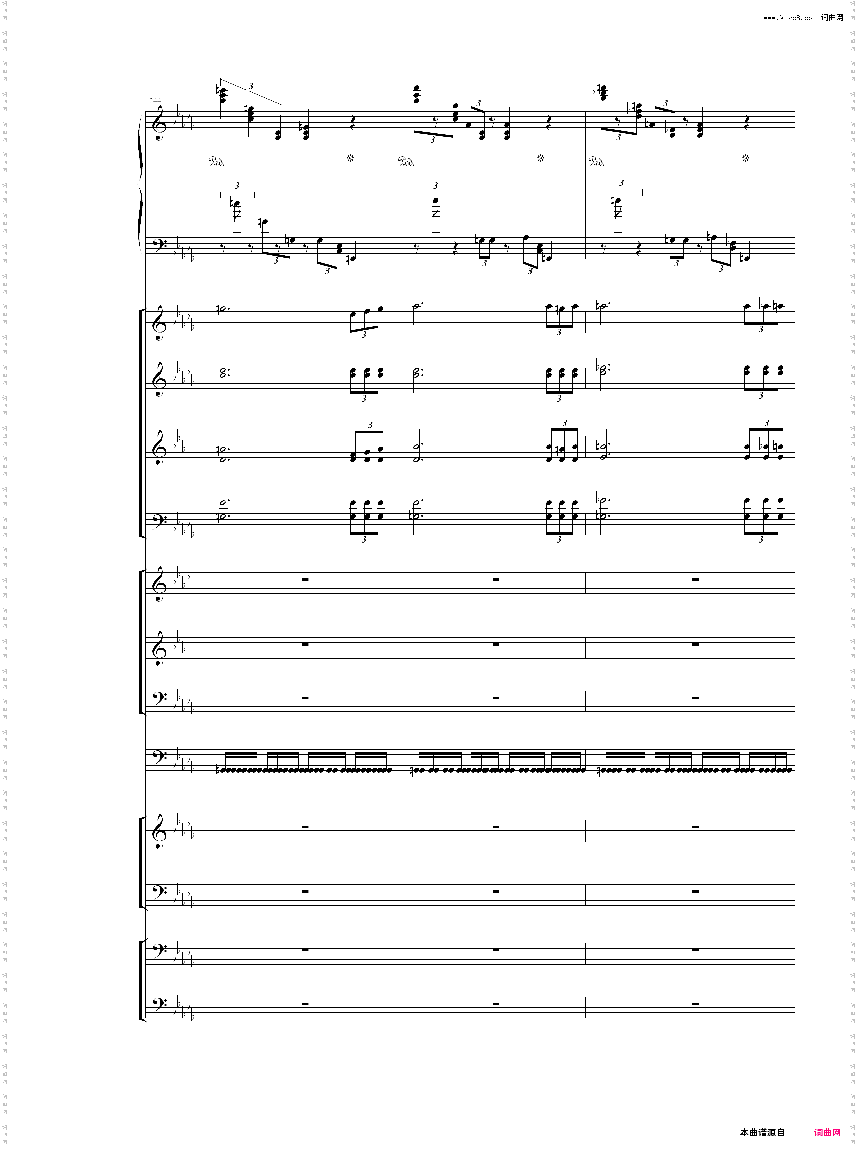 【乐队总谱】【第一份】柴可夫斯基 降b小调第一钢琴协奏曲