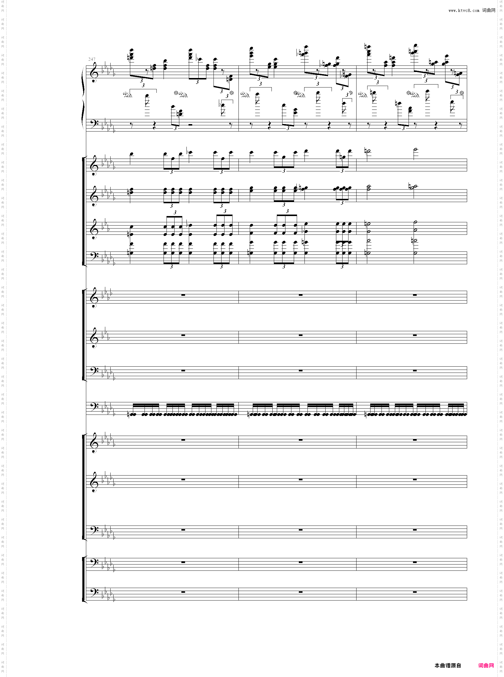 【乐队总谱】【第一份】柴可夫斯基 降b小调第一钢琴协奏曲