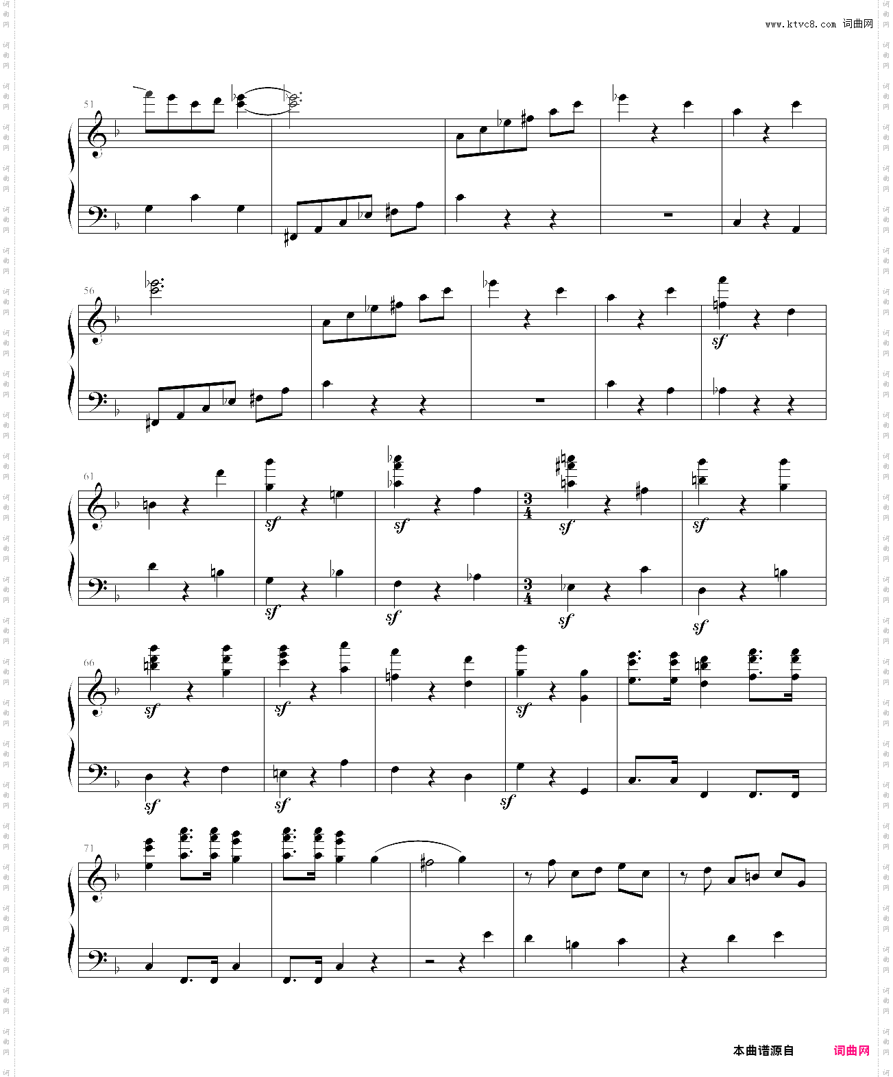 贝多芬第八交响曲第一乐章钢琴改编版