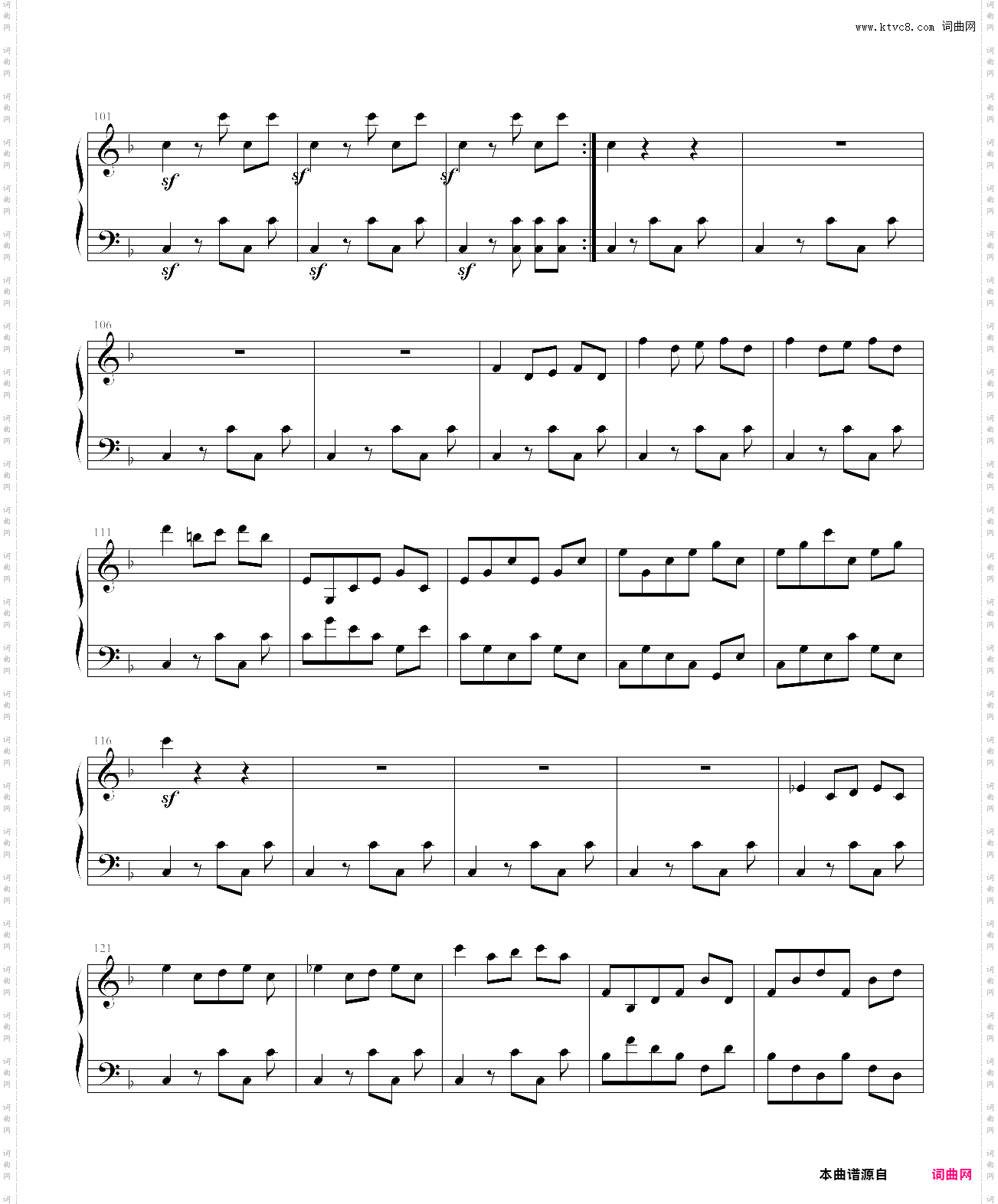 贝多芬第八交响曲第一乐章钢琴改编版