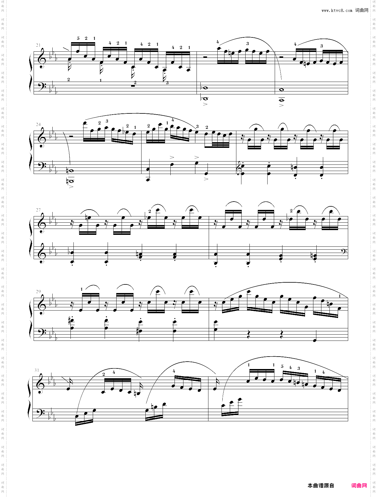 solfeggietto in c minor附指法