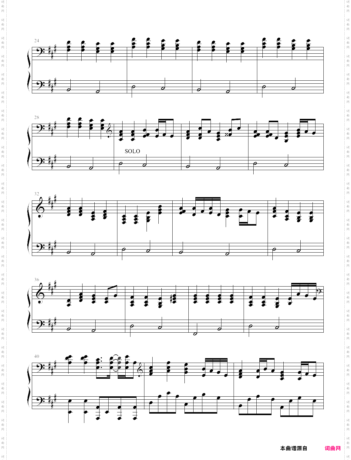 i miss you弹唱伴奏谱