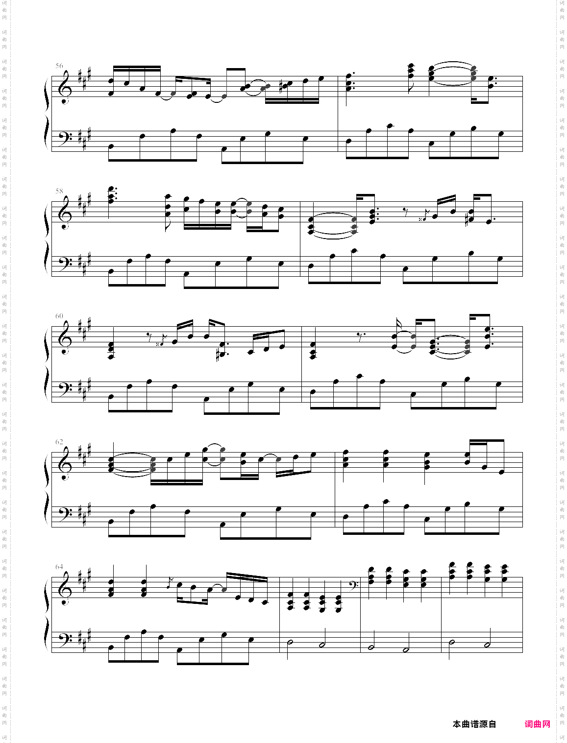 i miss you弹唱伴奏谱