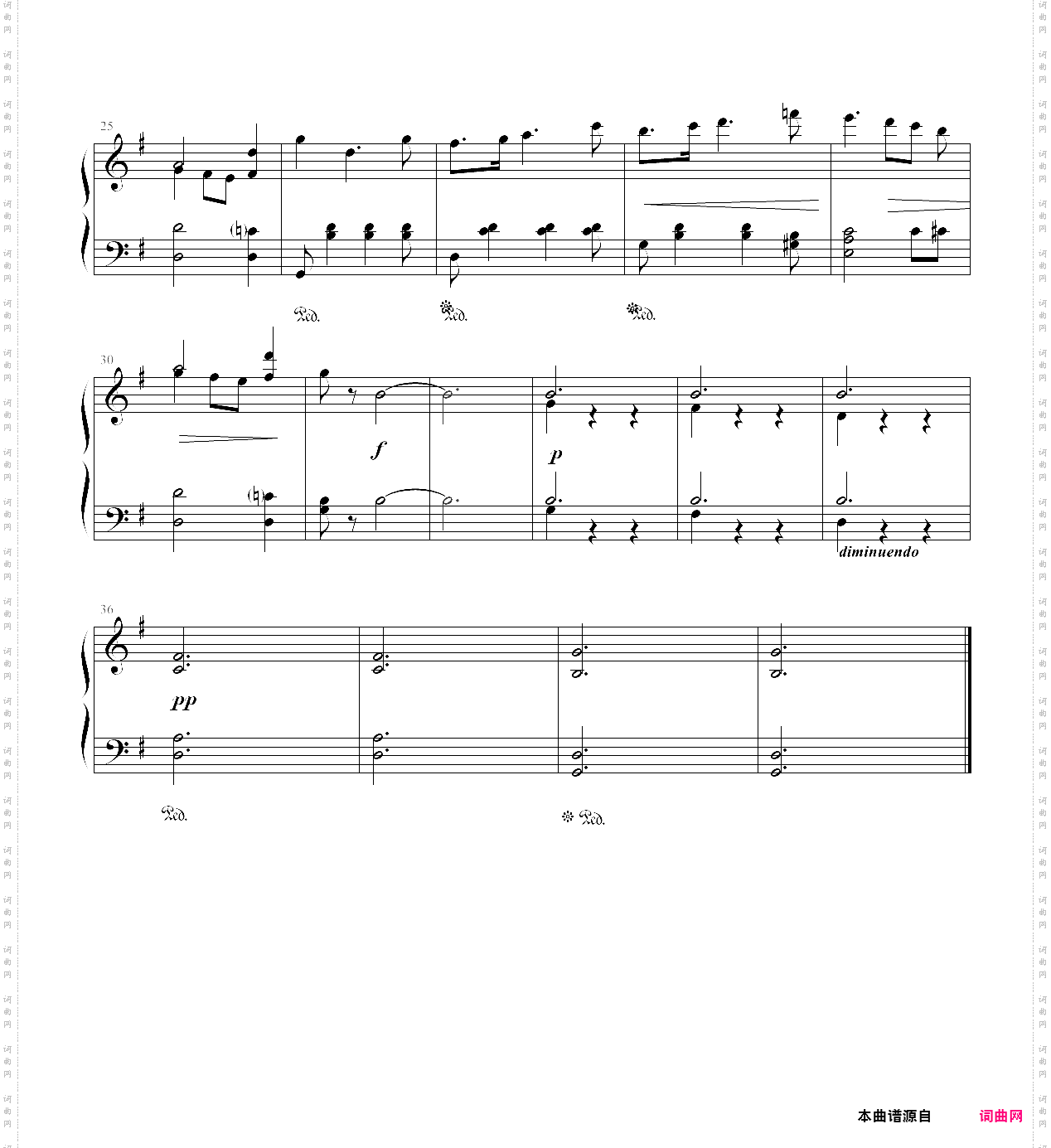 舒伯特未完成交响曲主题--599钢琴教学配套曲选