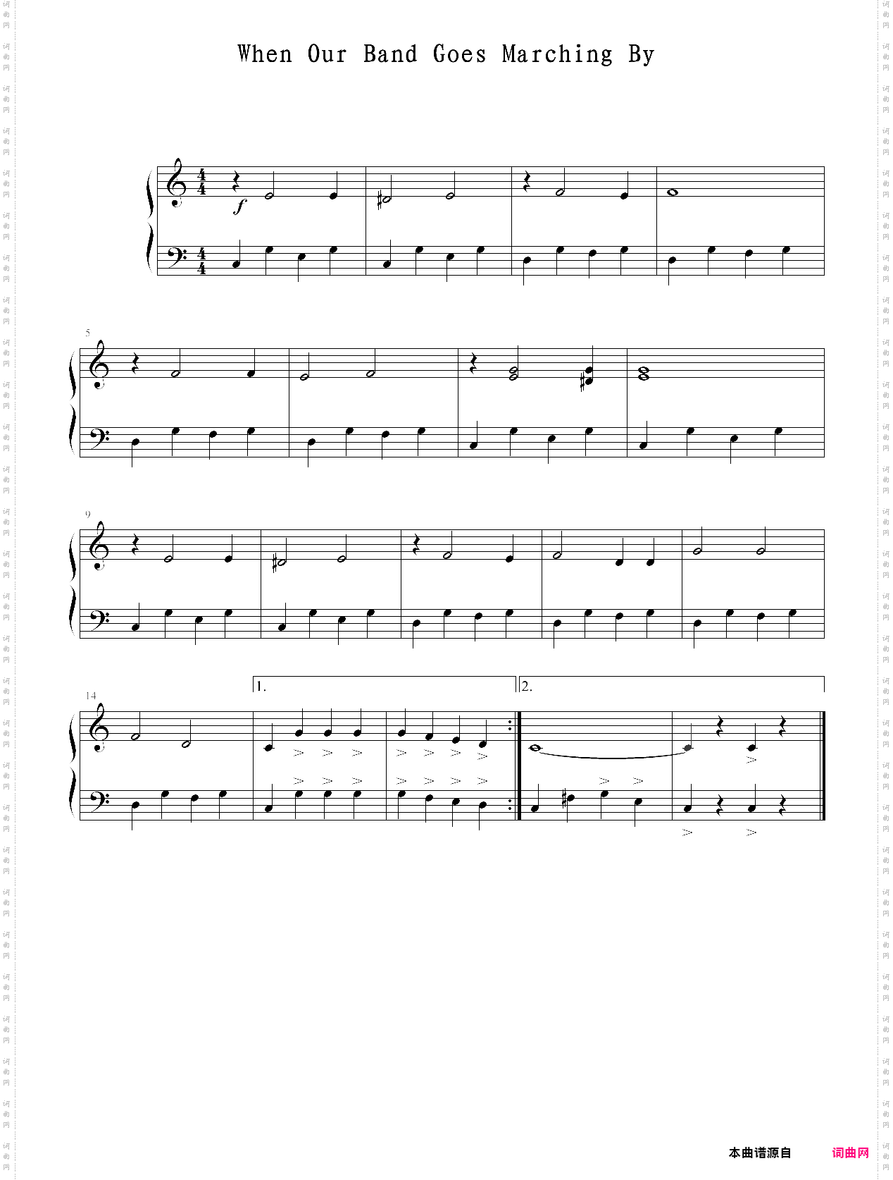 when our band goes marching by