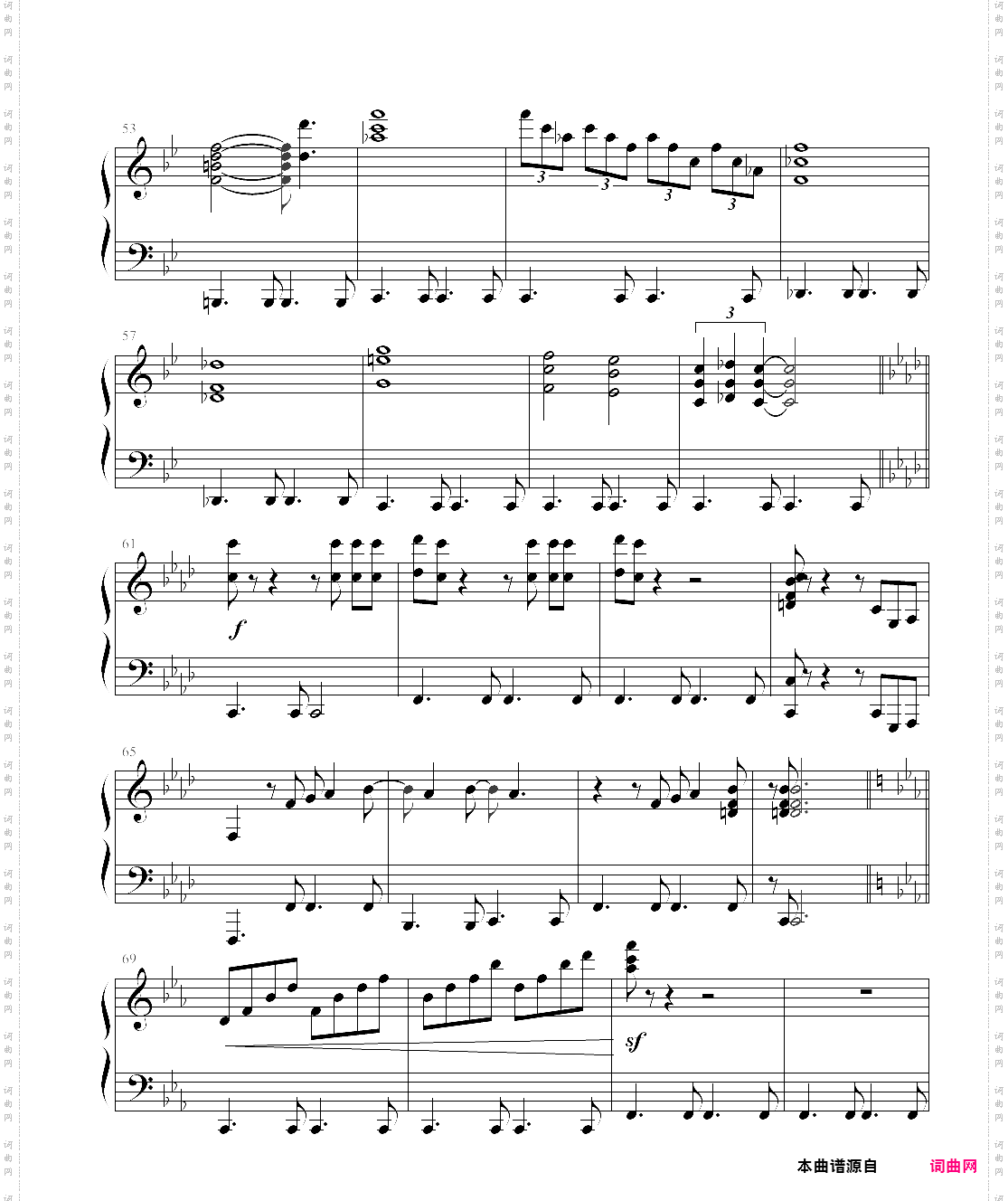 感伤的混成曲理查德?克莱德曼经典钢琴曲14首