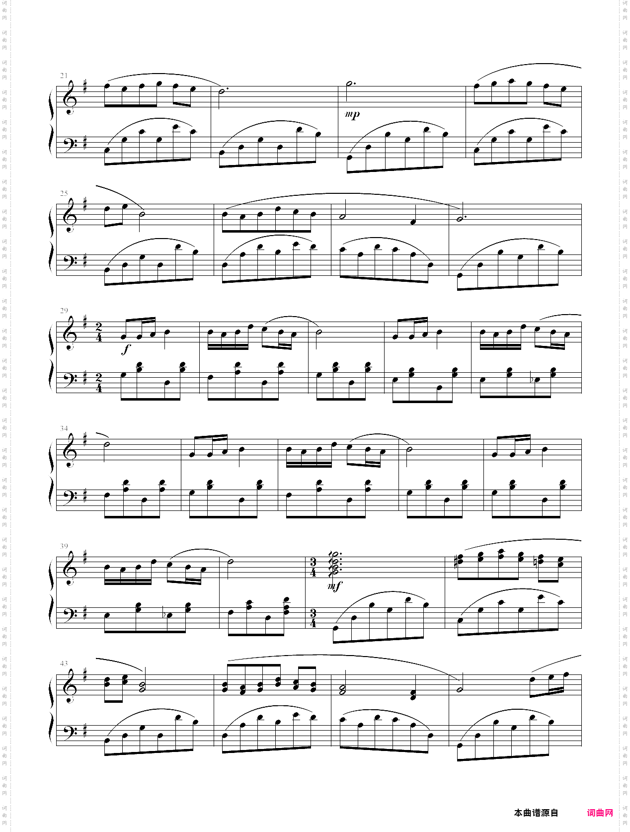 中国民歌儿童钢琴曲集102首027 new yurt on the prairie