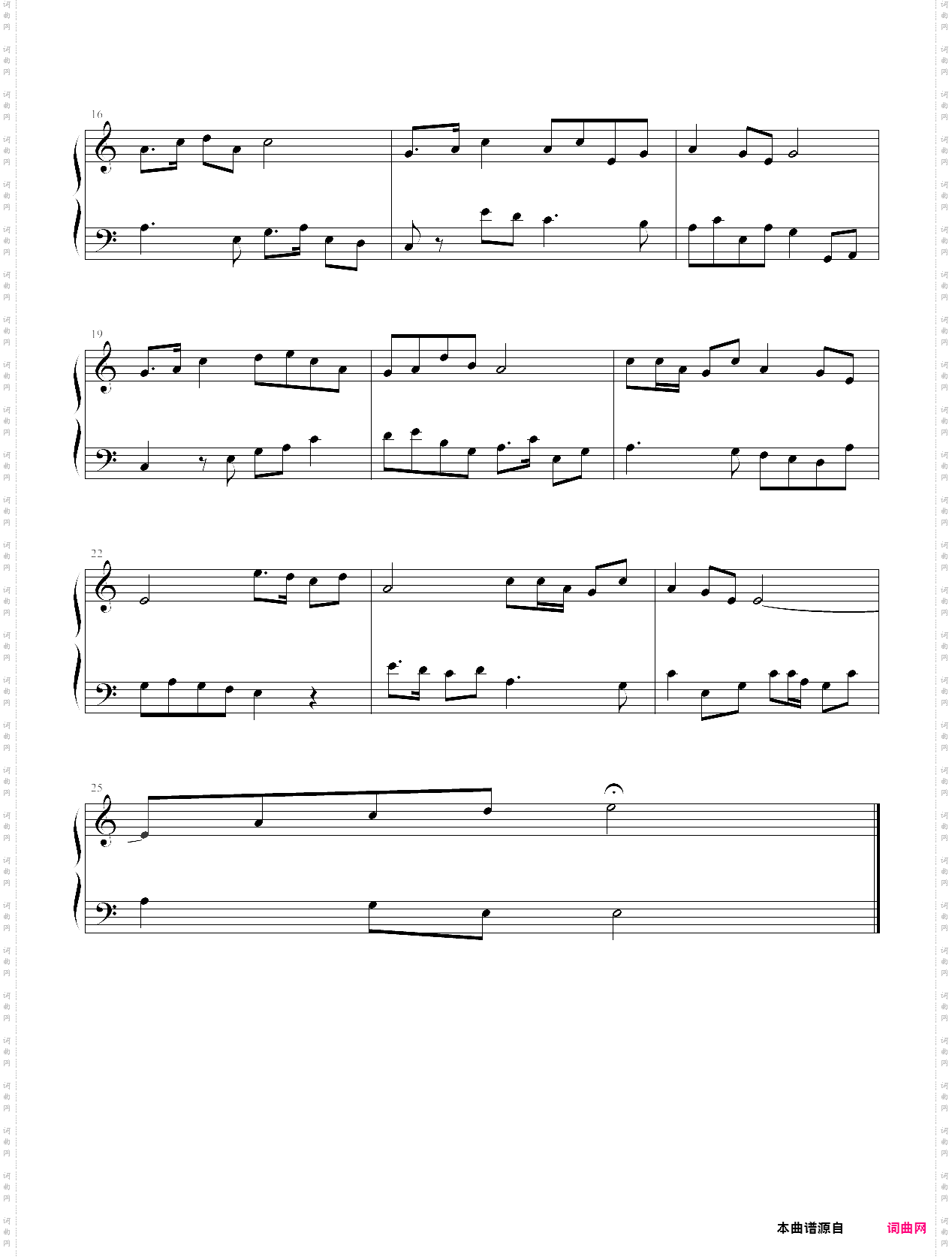 中国民歌儿童钢琴曲集102首058 horse lantern tune
