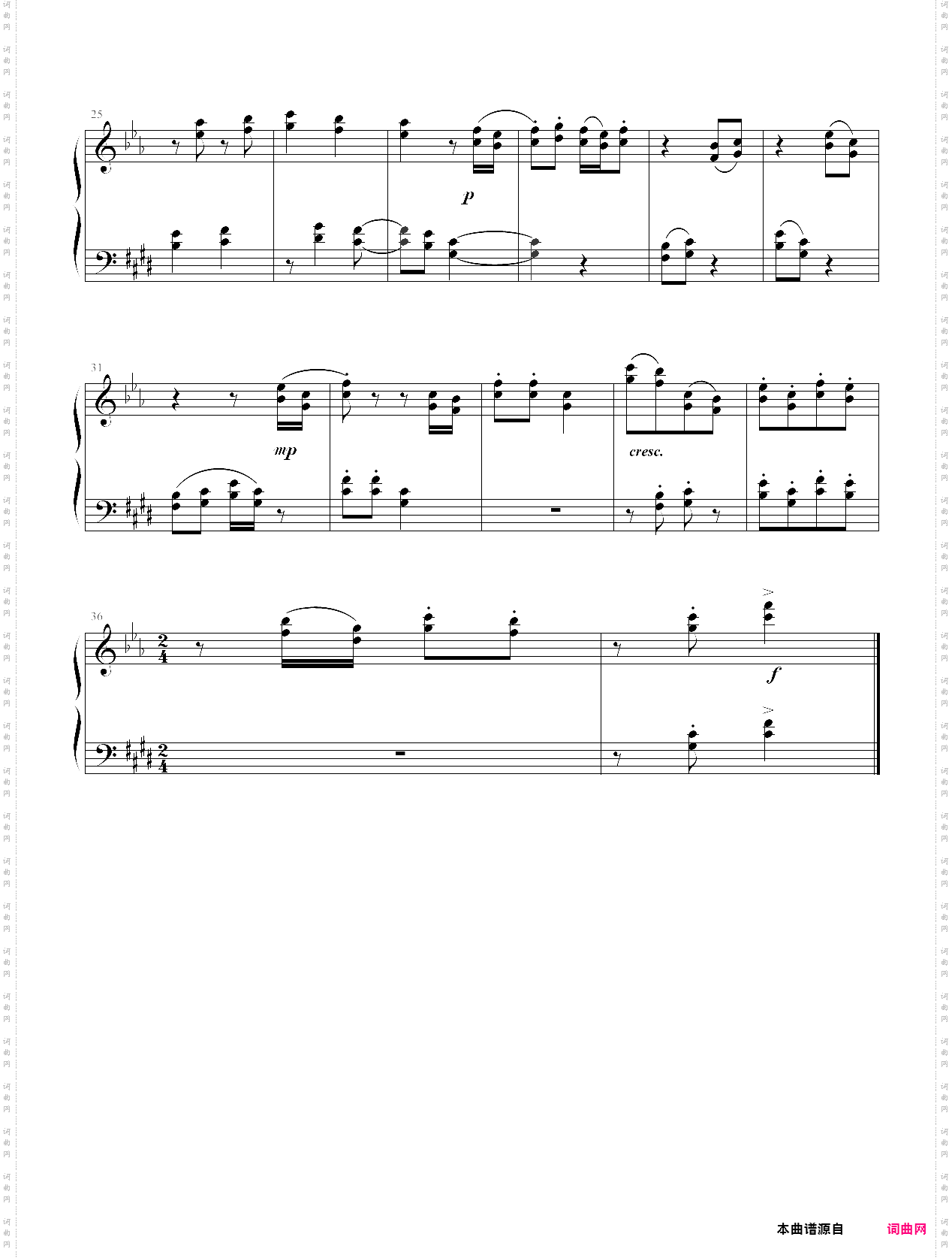 中国民歌儿童钢琴曲集102首062 the sun rises merrily