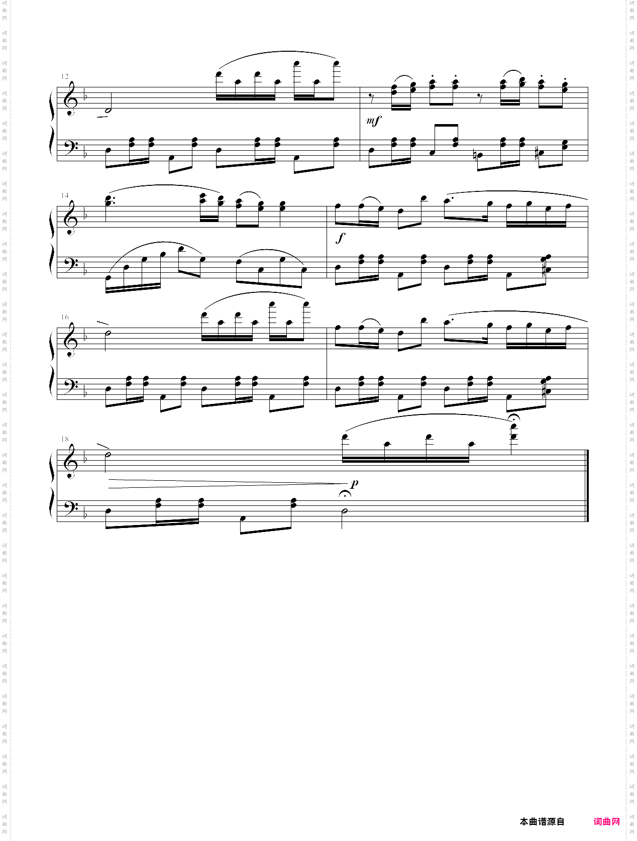 中国民歌儿童钢琴曲集102首080 黑眉毛