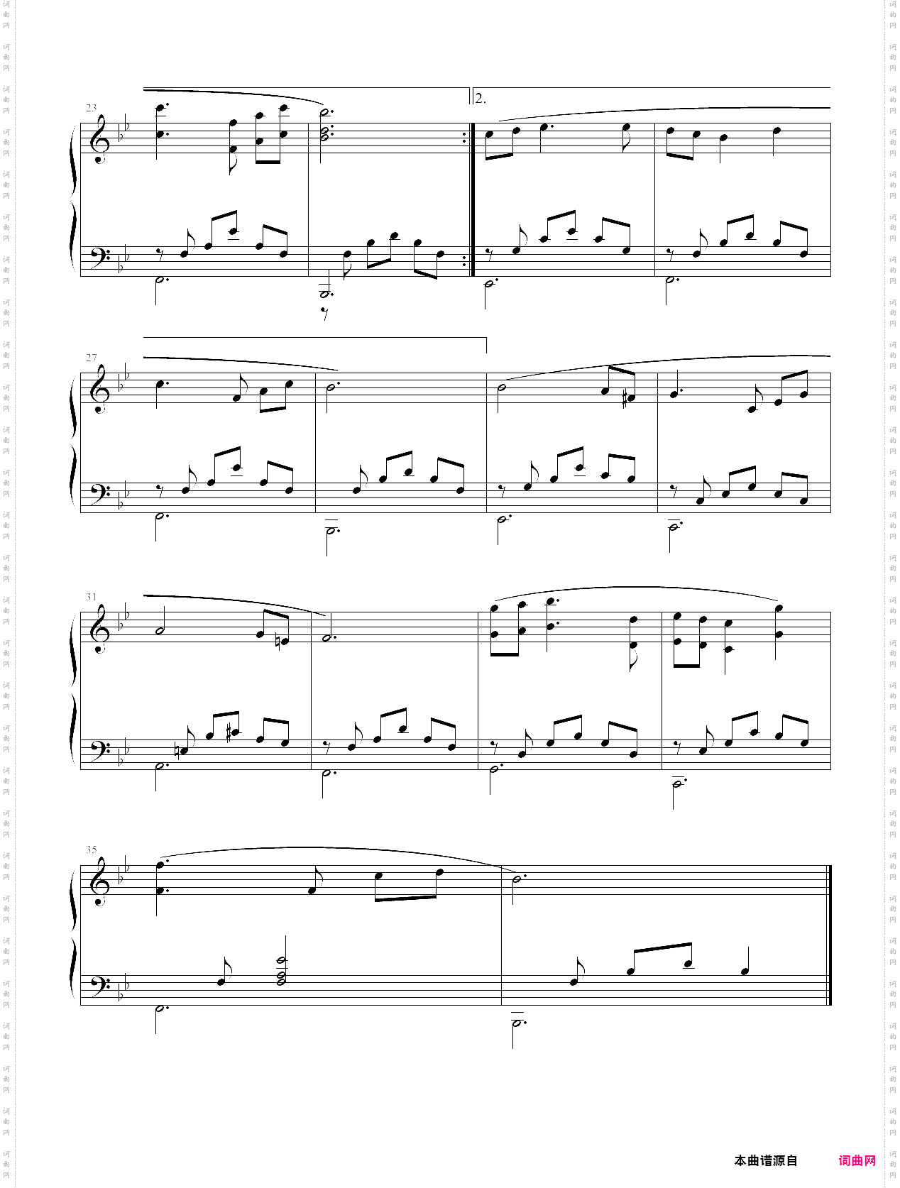 外国儿童歌曲钢琴曲集111首057 春天年年到人间