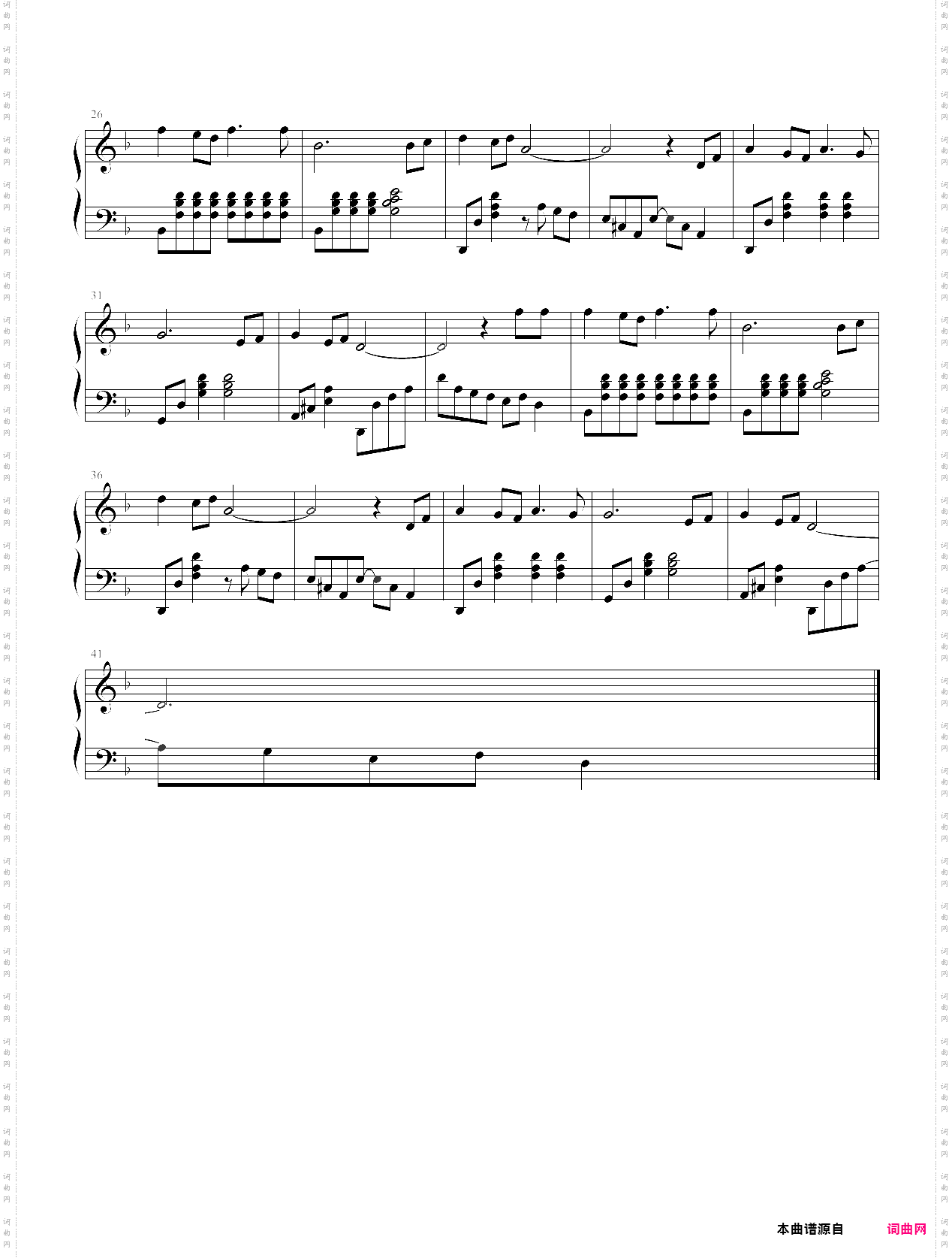 外国儿童歌曲钢琴曲集111首001 灯光