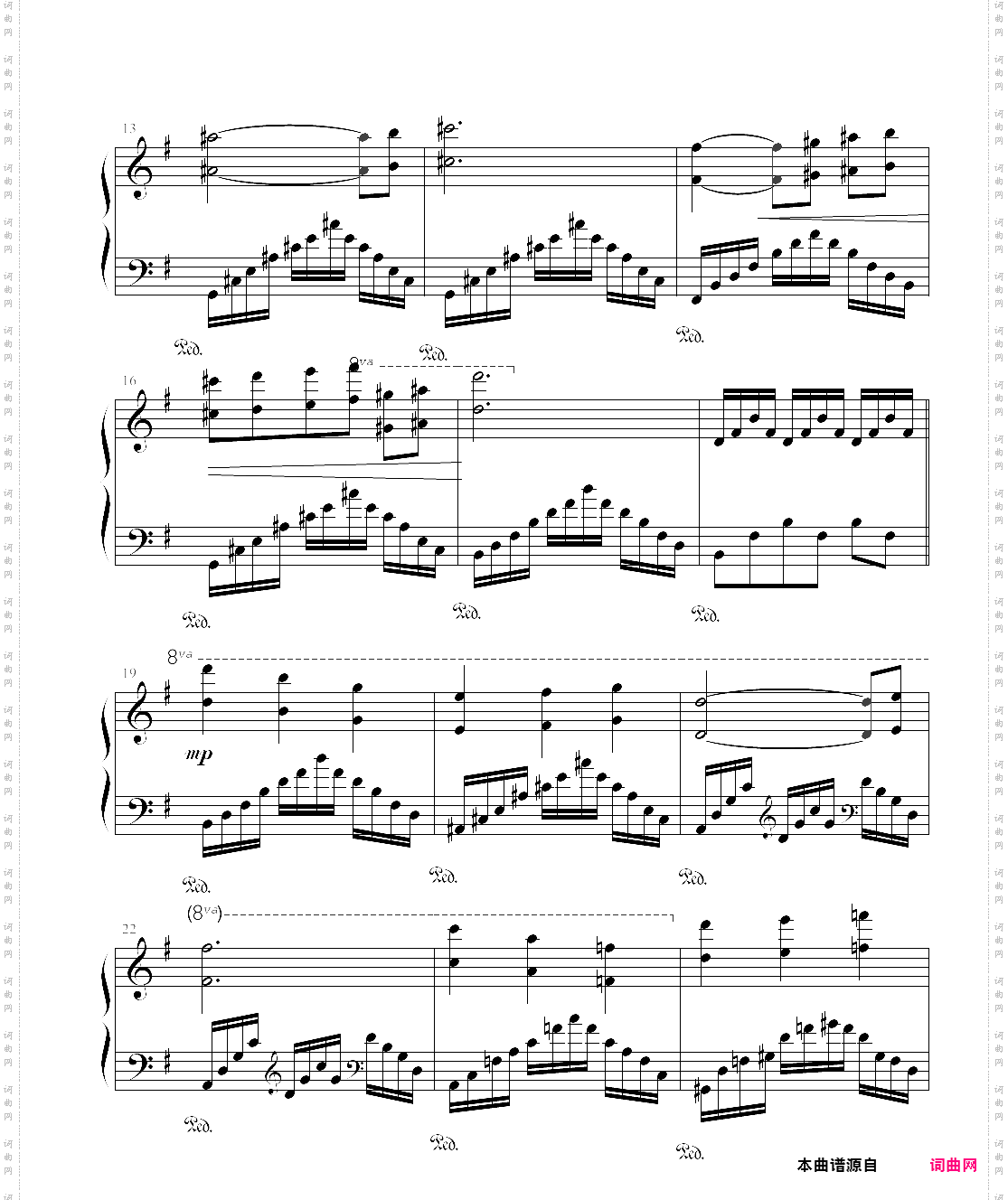 天鹅理查德?克莱德曼钢琴谱合集