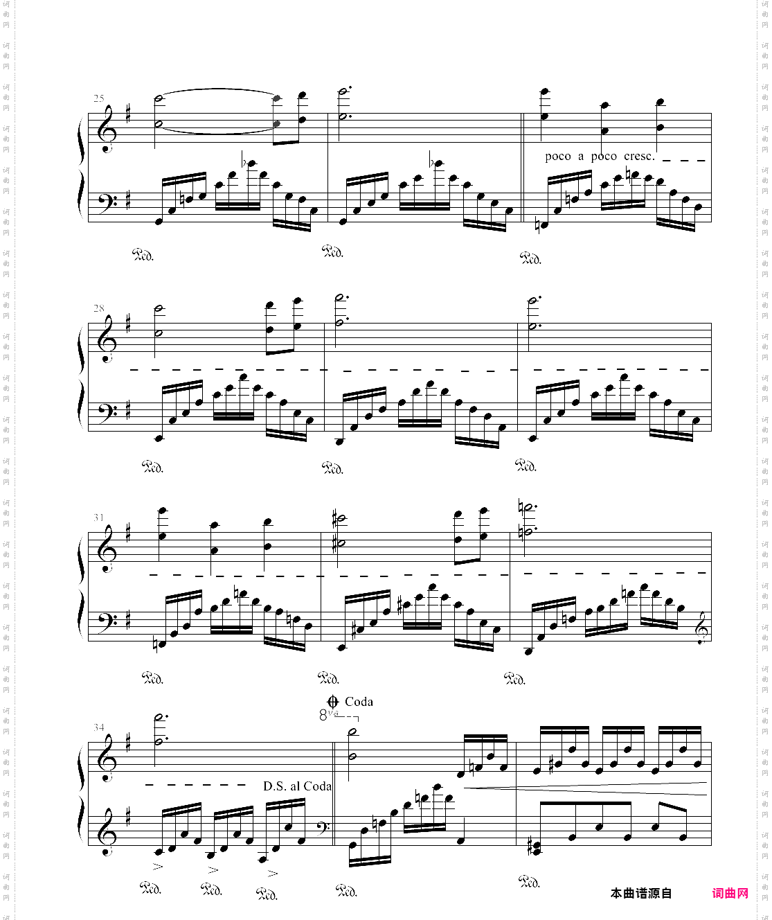 天鹅理查德?克莱德曼钢琴谱合集