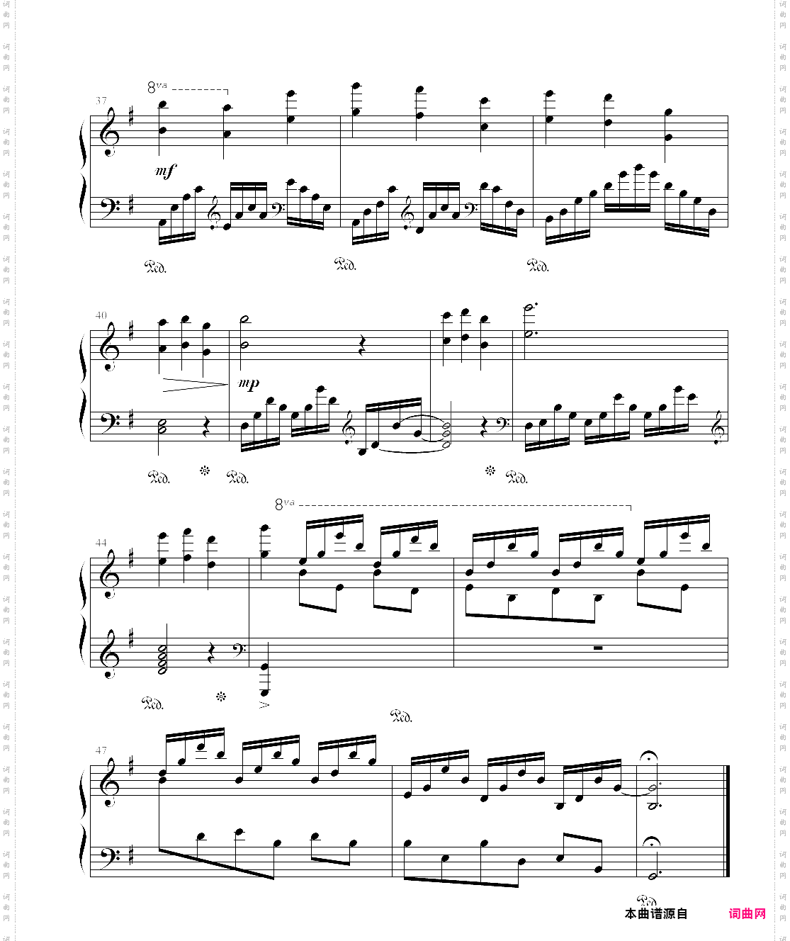 天鹅理查德?克莱德曼钢琴谱合集