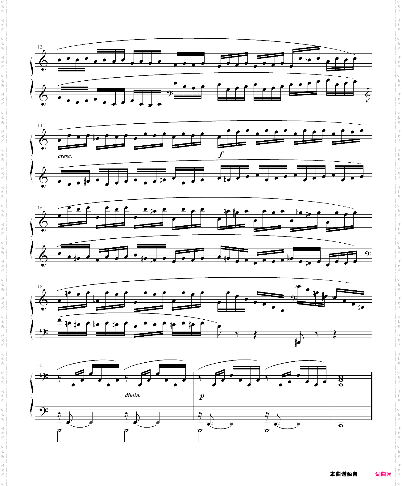 克拉莫练习曲第1首和第84首克拉莫练习曲 1