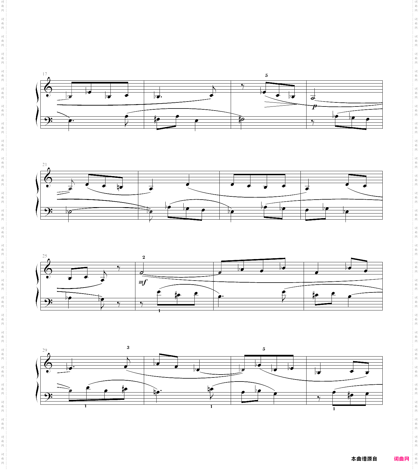 巴托克钢琴曲5首—减五度