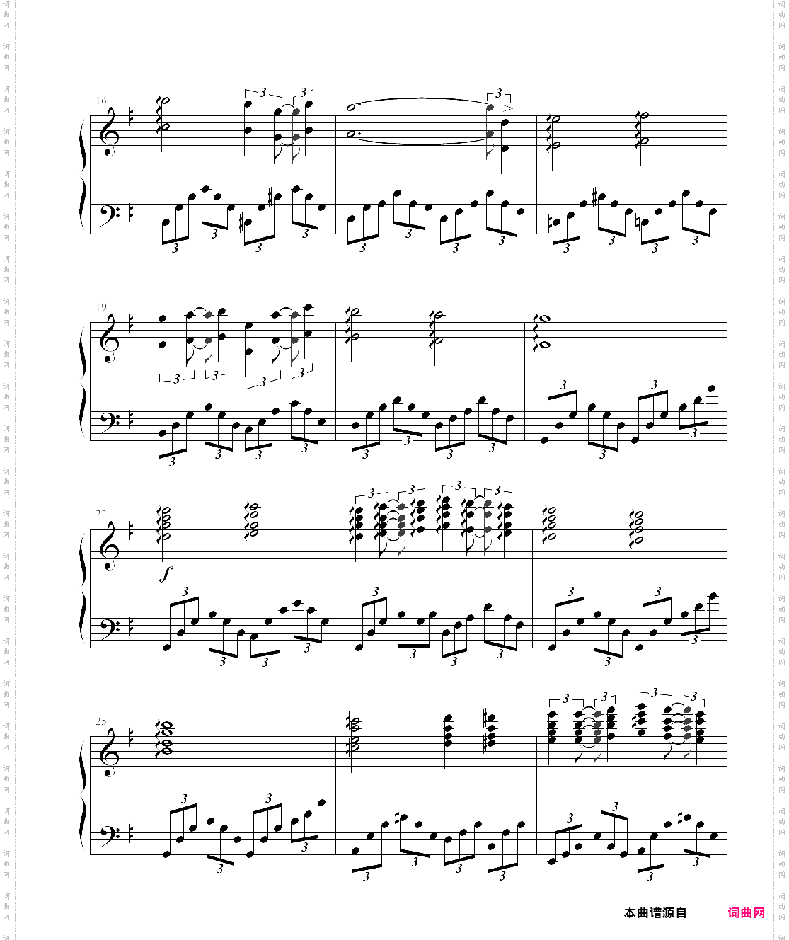 理查得克莱德曼爱的曲谱十首爱的喜悦