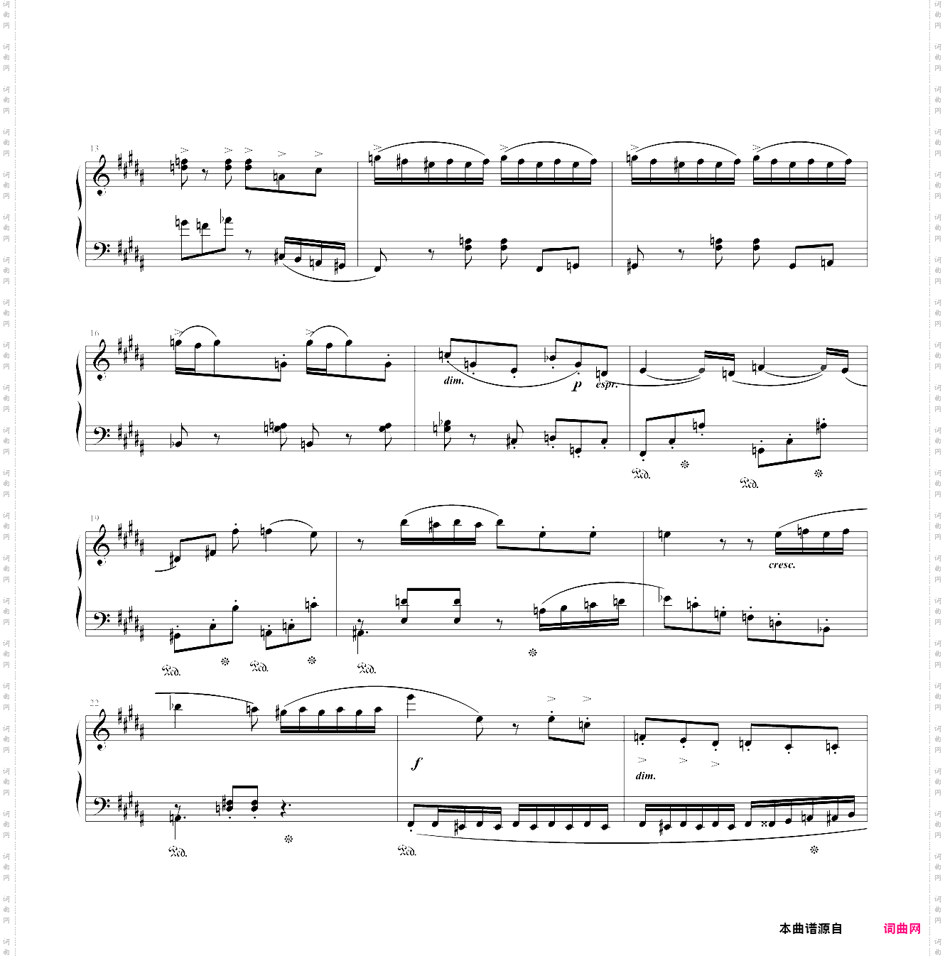 肖斯塔科维奇,前奏曲24首,第一册,op·34 no·1~12【11】b大调