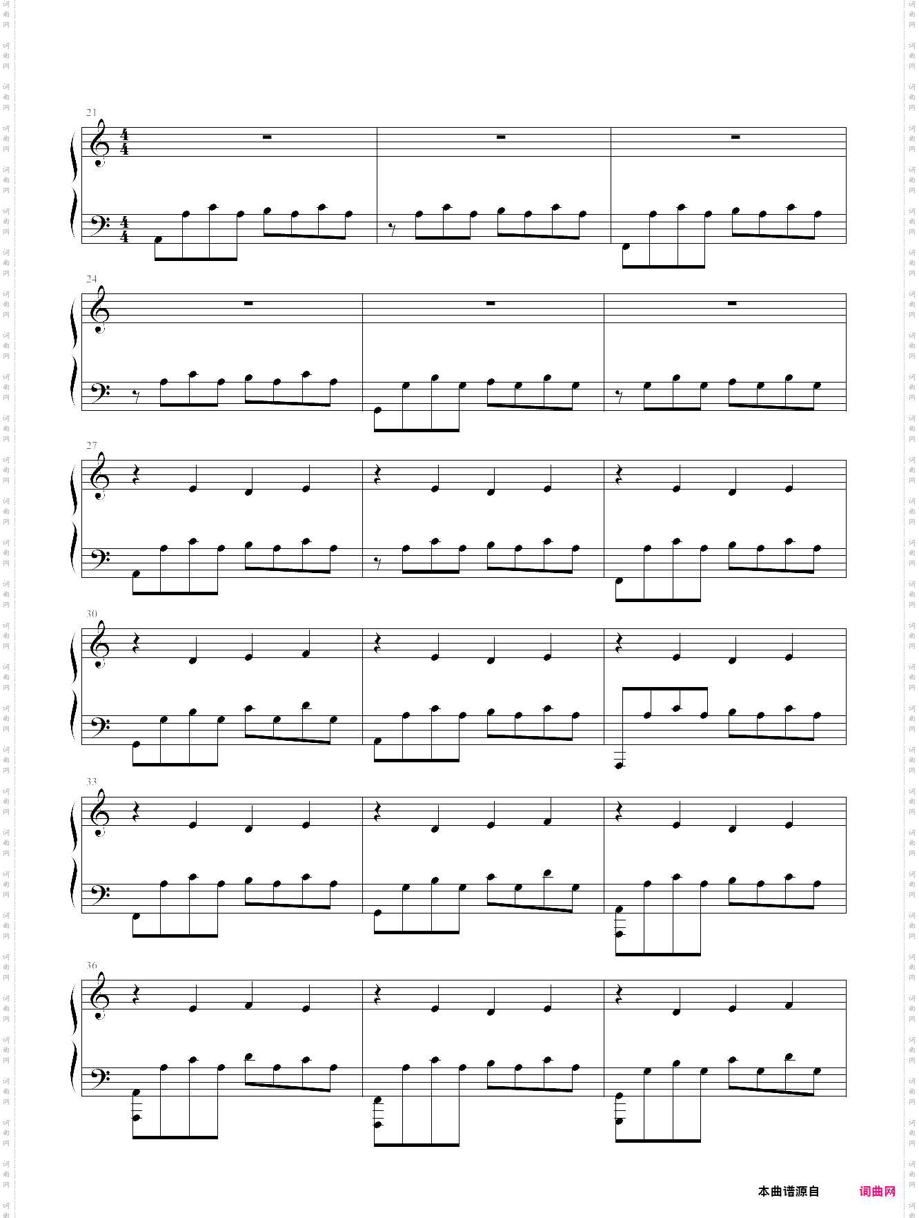 亡灵钢琴完整钢琴版