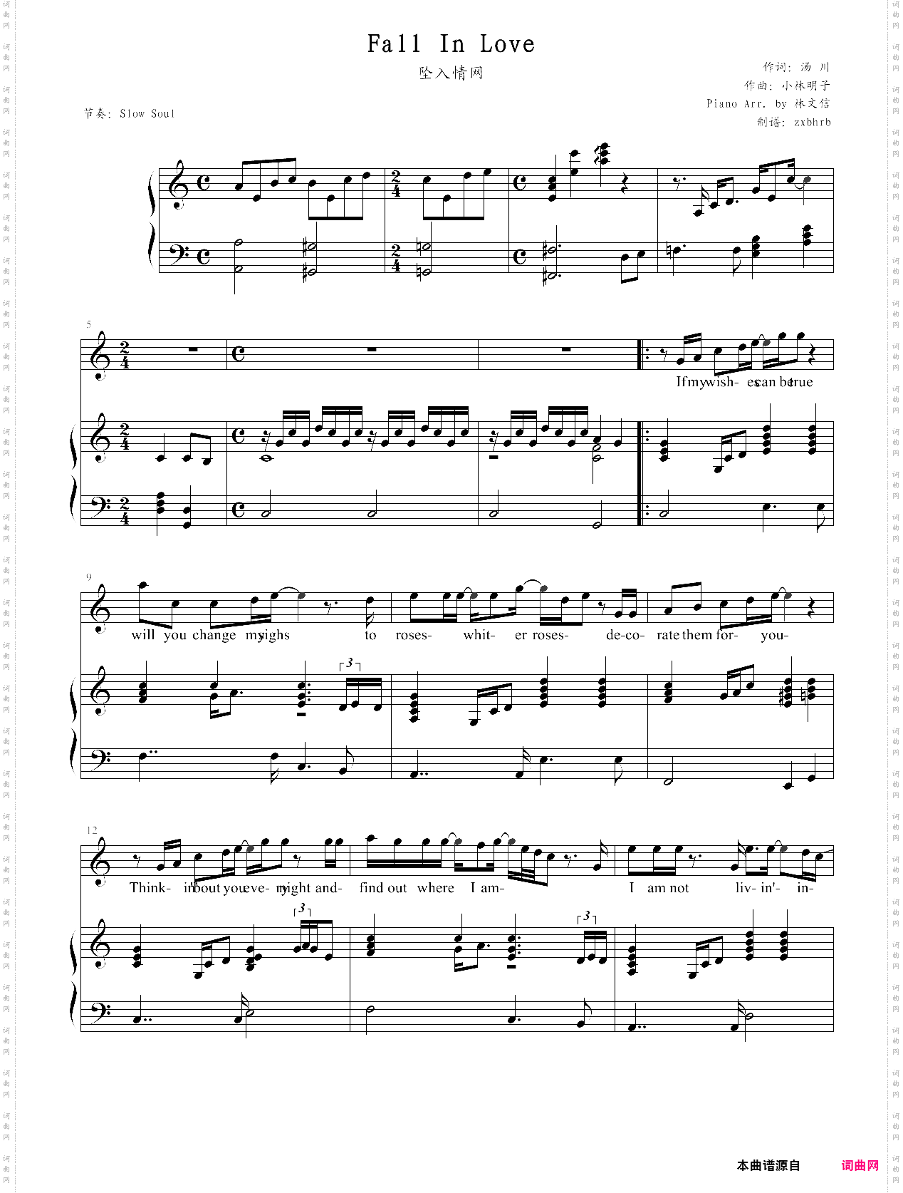 坠入情网fall in love，弹唱版