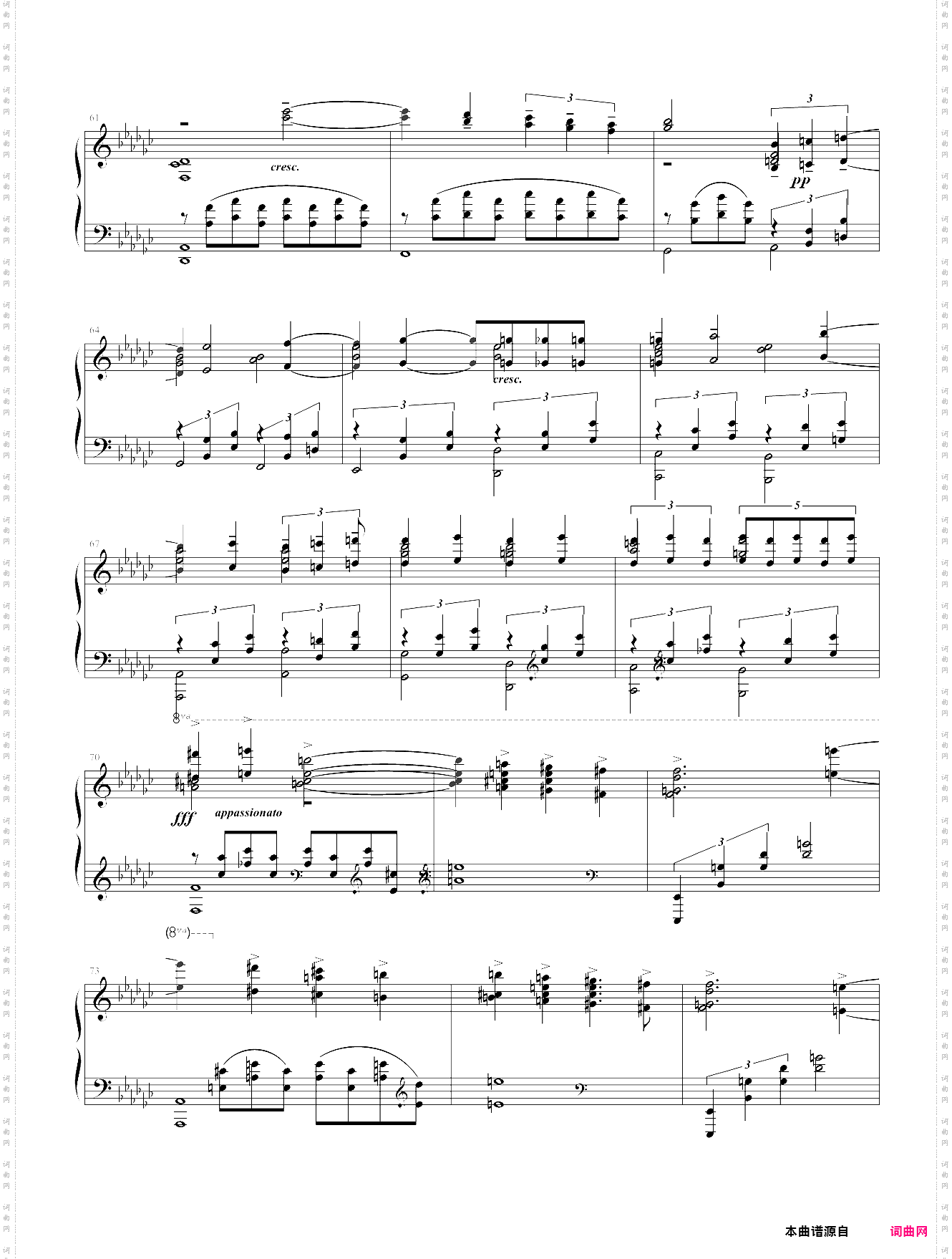悲歌elegie op3 no1，拉赫马尼诺夫