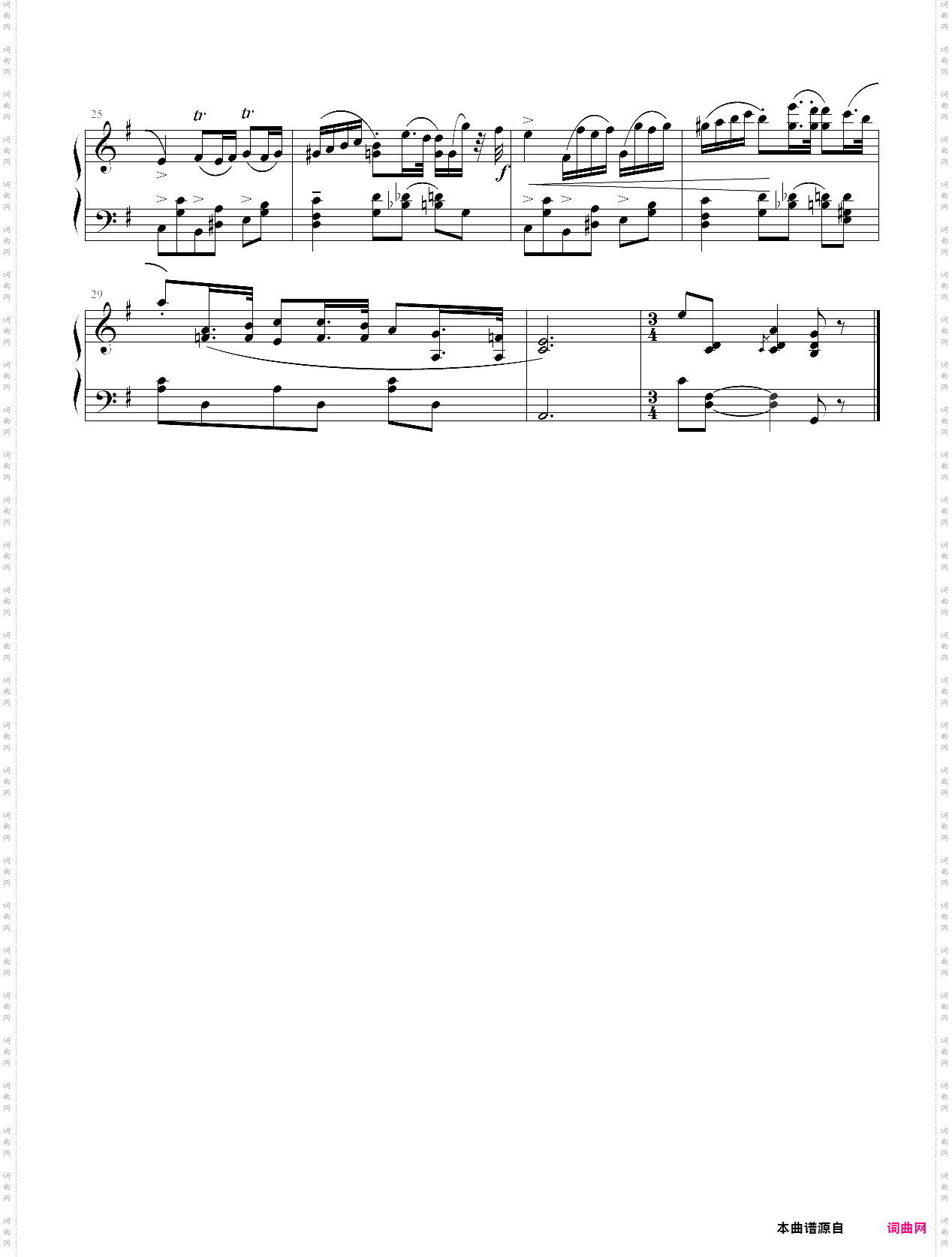 英雄波兰舞曲简易改编版