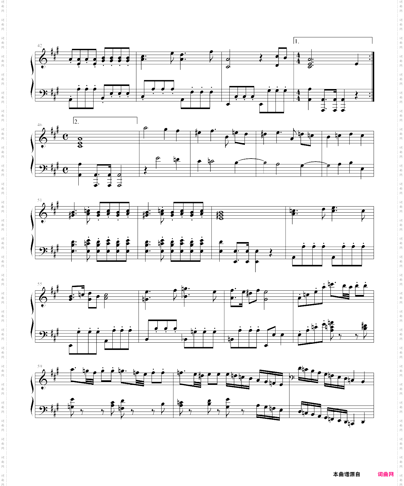 a大调奏鸣曲第一乐章