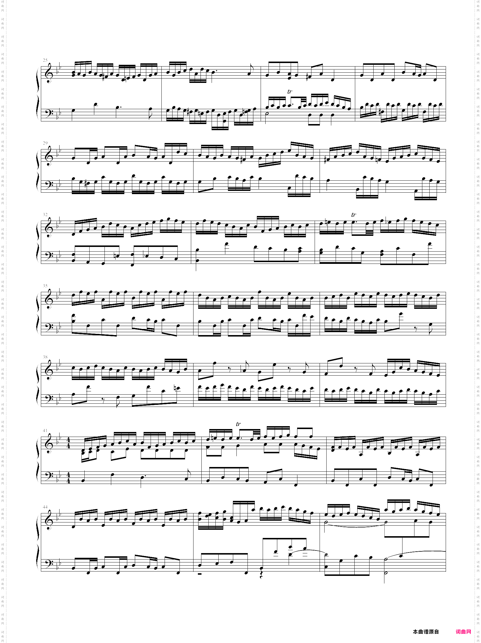 g小调赋格bwv578 - 巴赫