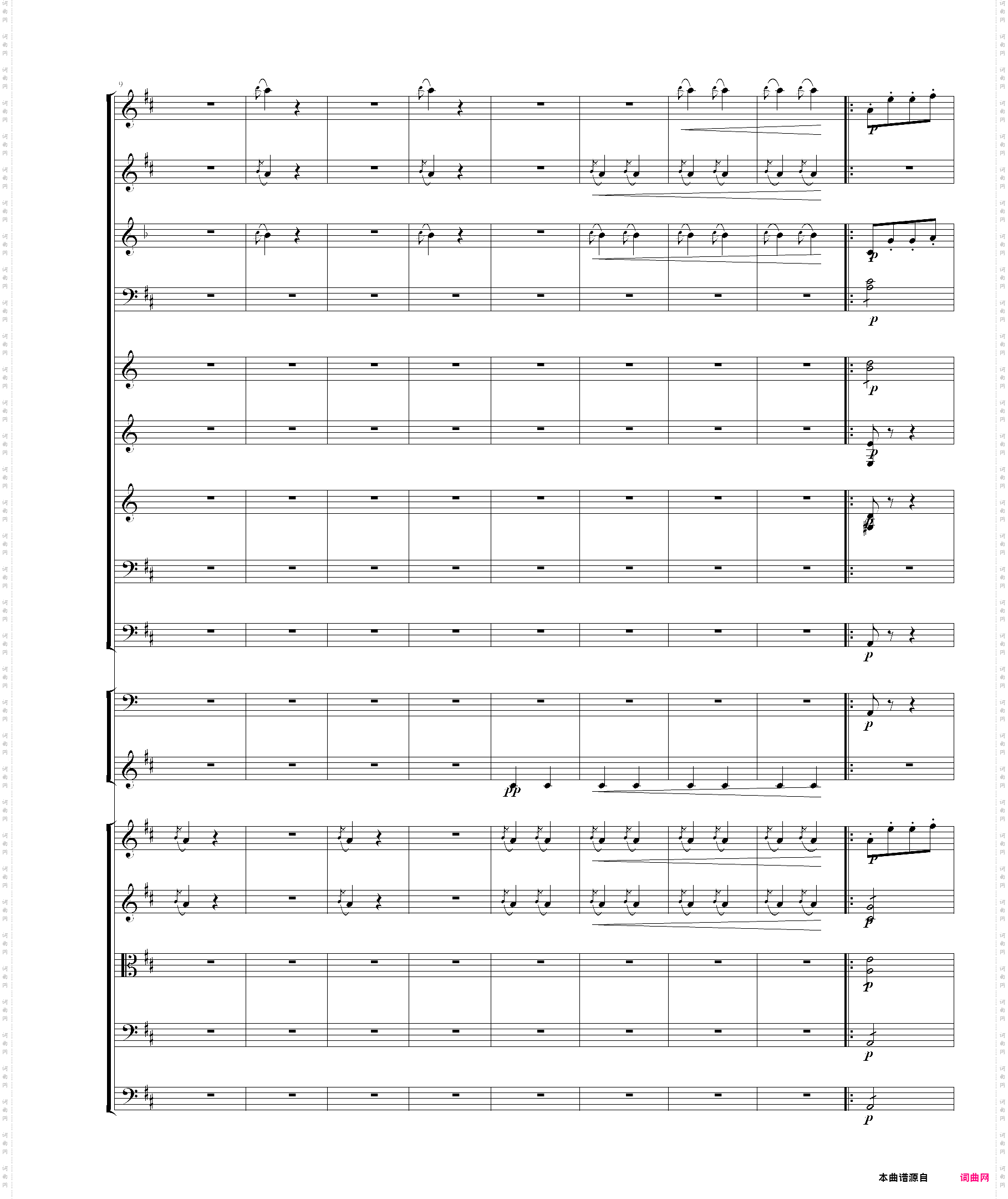 天堂与地狱序曲原版扒谱