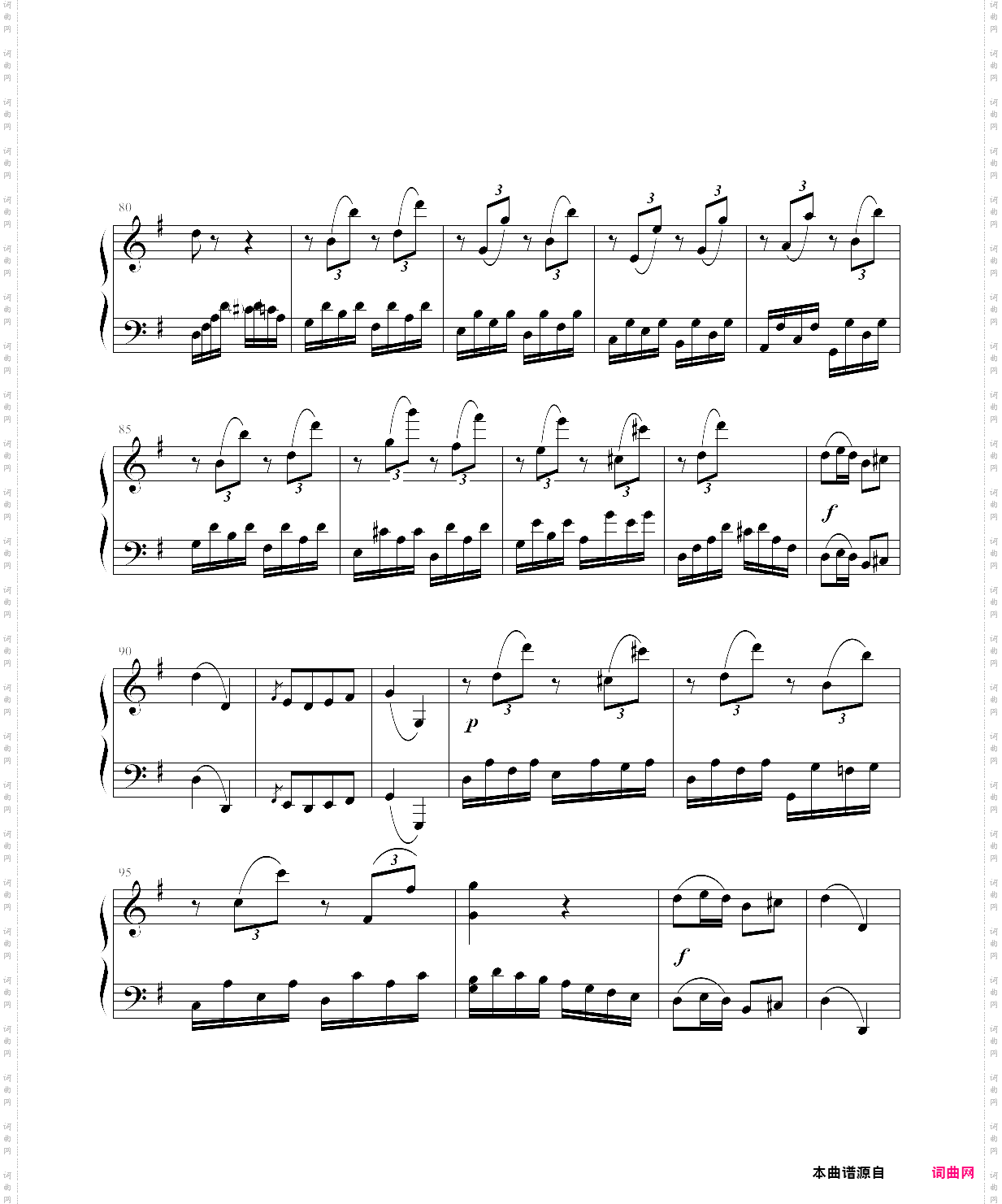 贝多芬第25奏鸣曲第三乐章